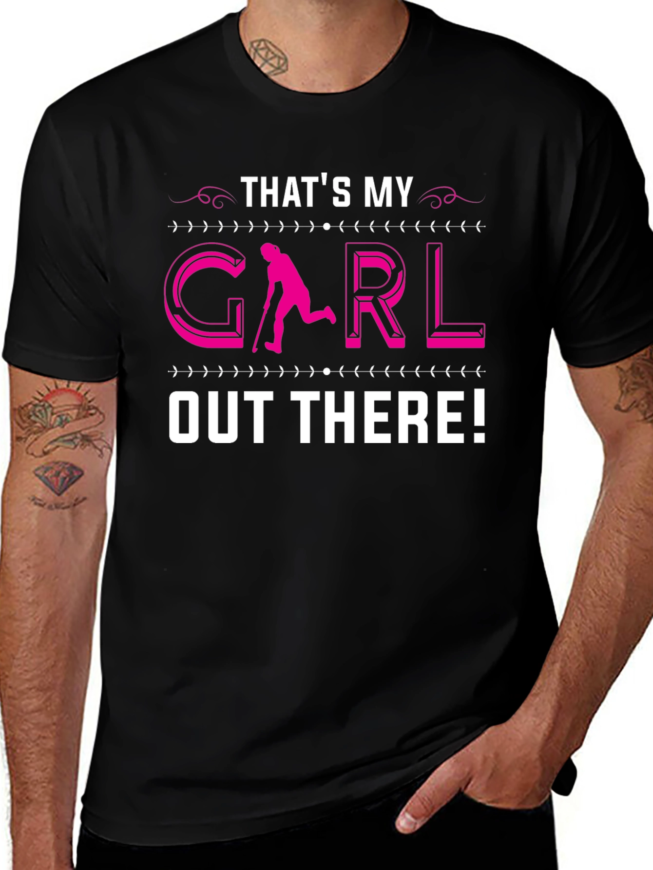 Variant 8 of That's My Girl Out There Hockey T-Shirt