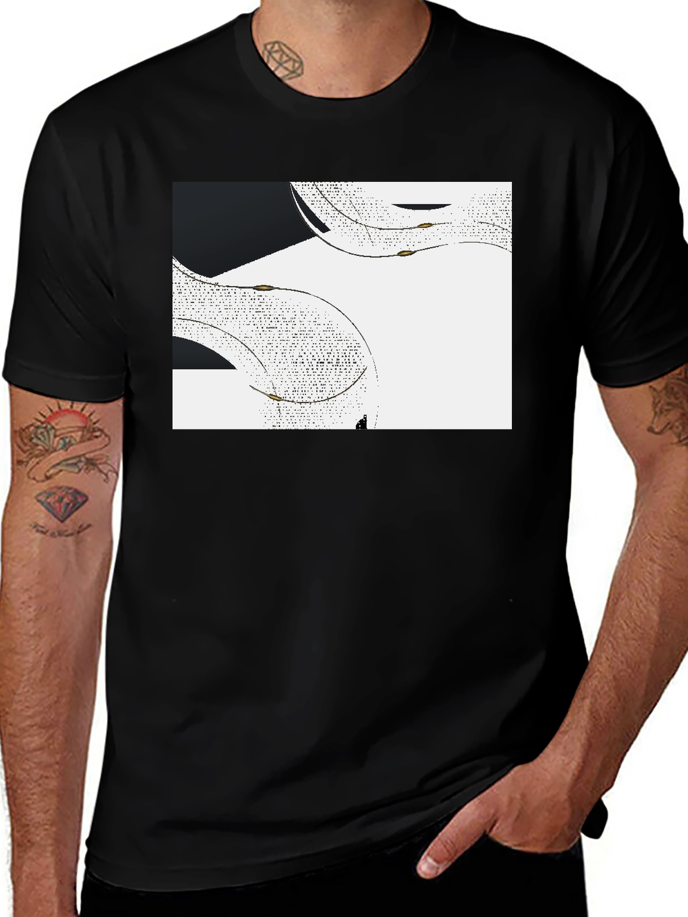 Variant 7 of Abstract Art Black T-Shirt