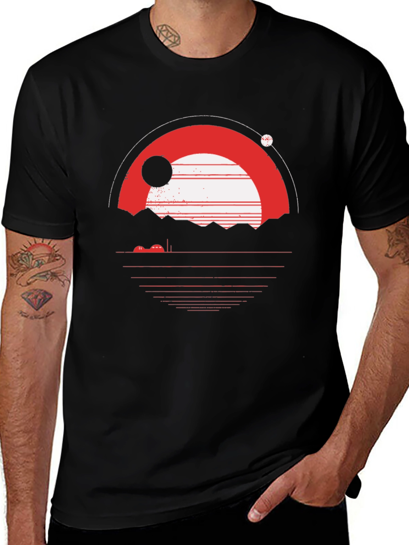 Variant 8 of Retro Sci-Fi Graphic Tee - Black