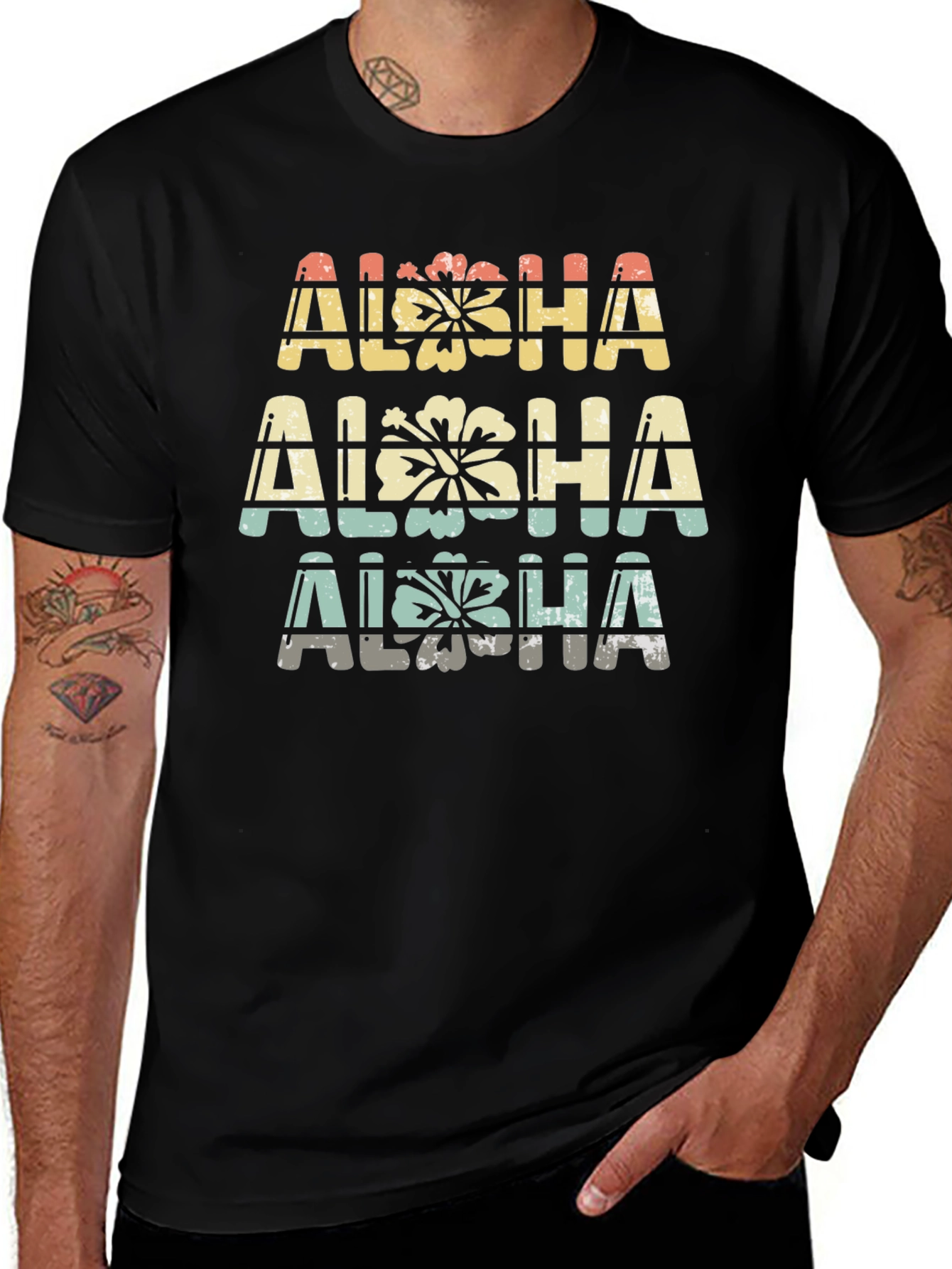 Variant 20 of Retro Aloha Graphic T-Shirt