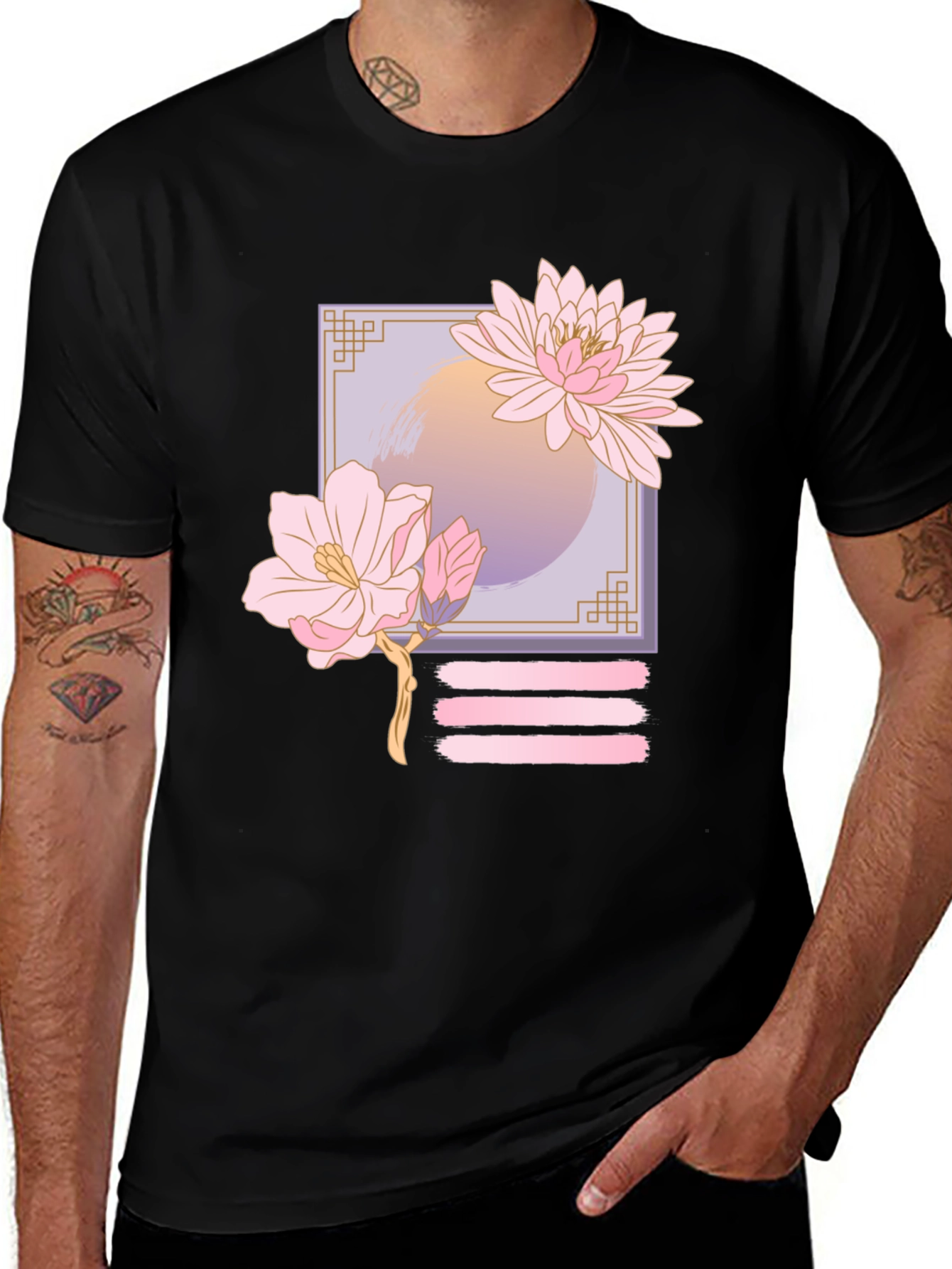 Variant 20 of Floral Graphic Print T-Shirt - Casual Style