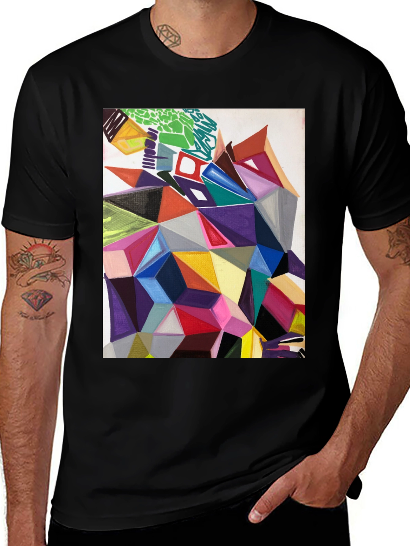 Variant 13 of Abstract Geometric T-Shirt - Modern Art Tee