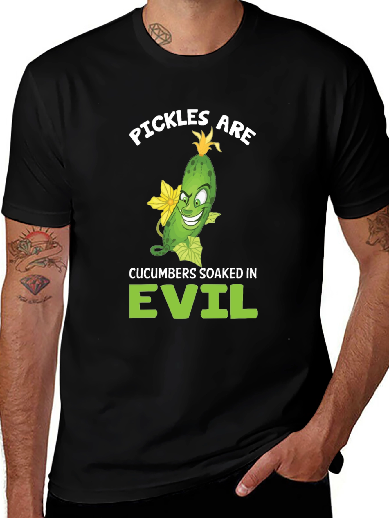 Variant 10 of Pickles are Evil T-Shirt - Funny Food Humor