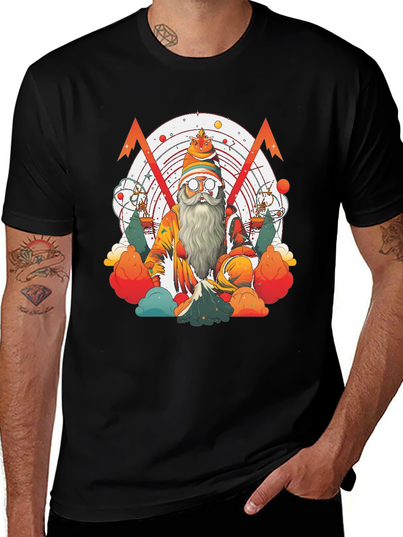 Variant 24 of Whimsical Wizard Graphic Tee - Unique Design