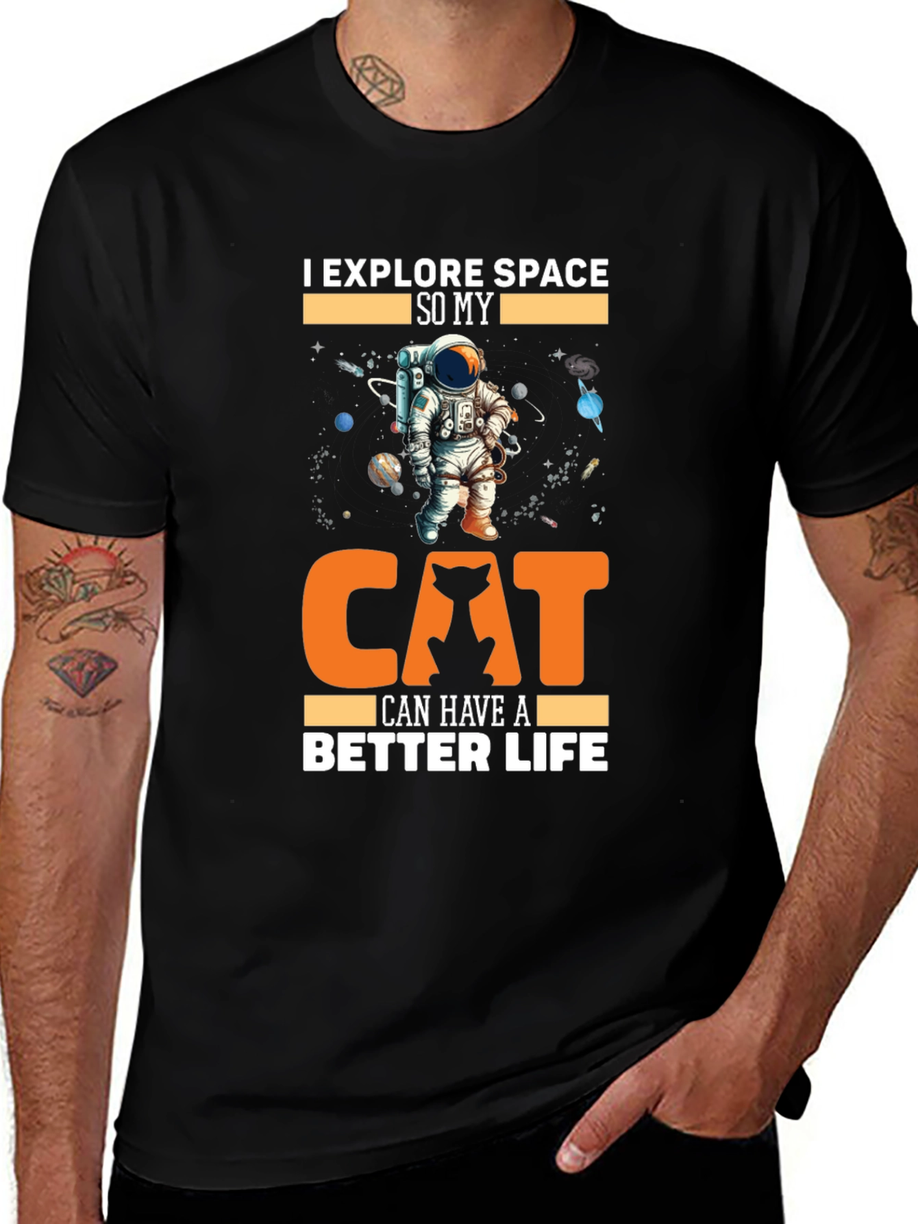 Variant 27 of Explore Space Cat Lover T-Shirt