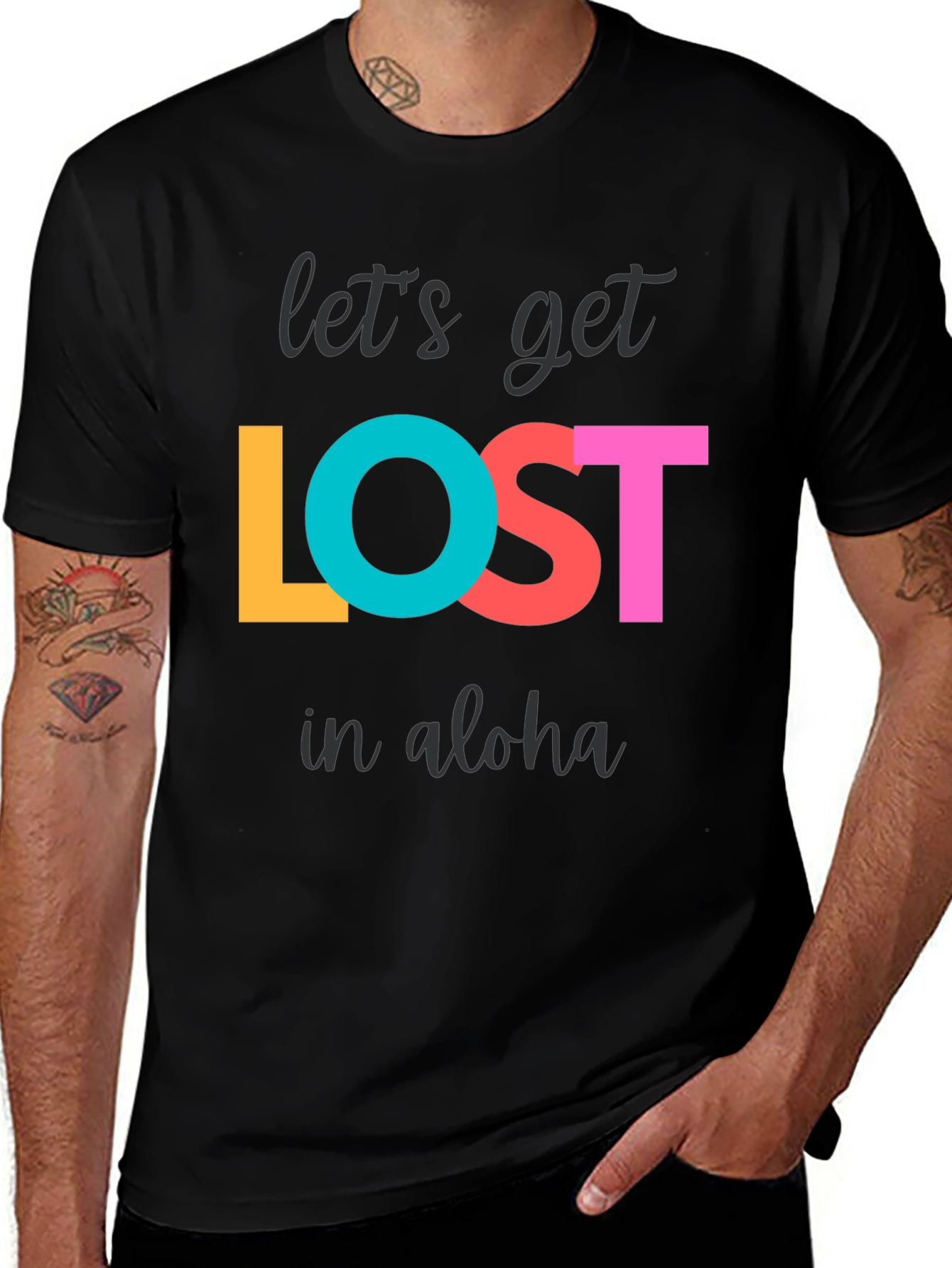 Variant 12 of Let's Get Lost in Aloha T-Shirt