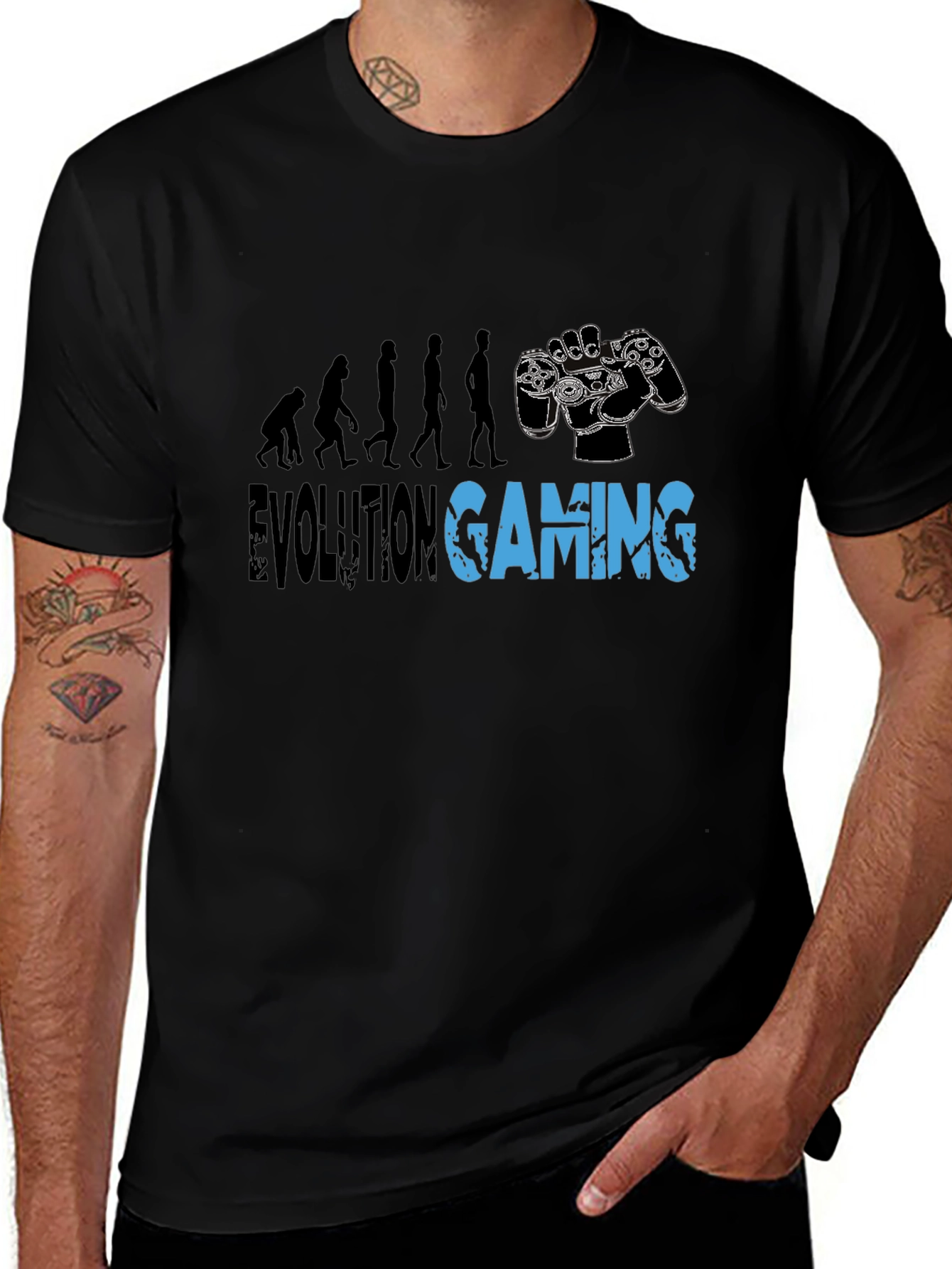 Variant 11 of Evolution of Gaming T-Shirt - Gamer Tee