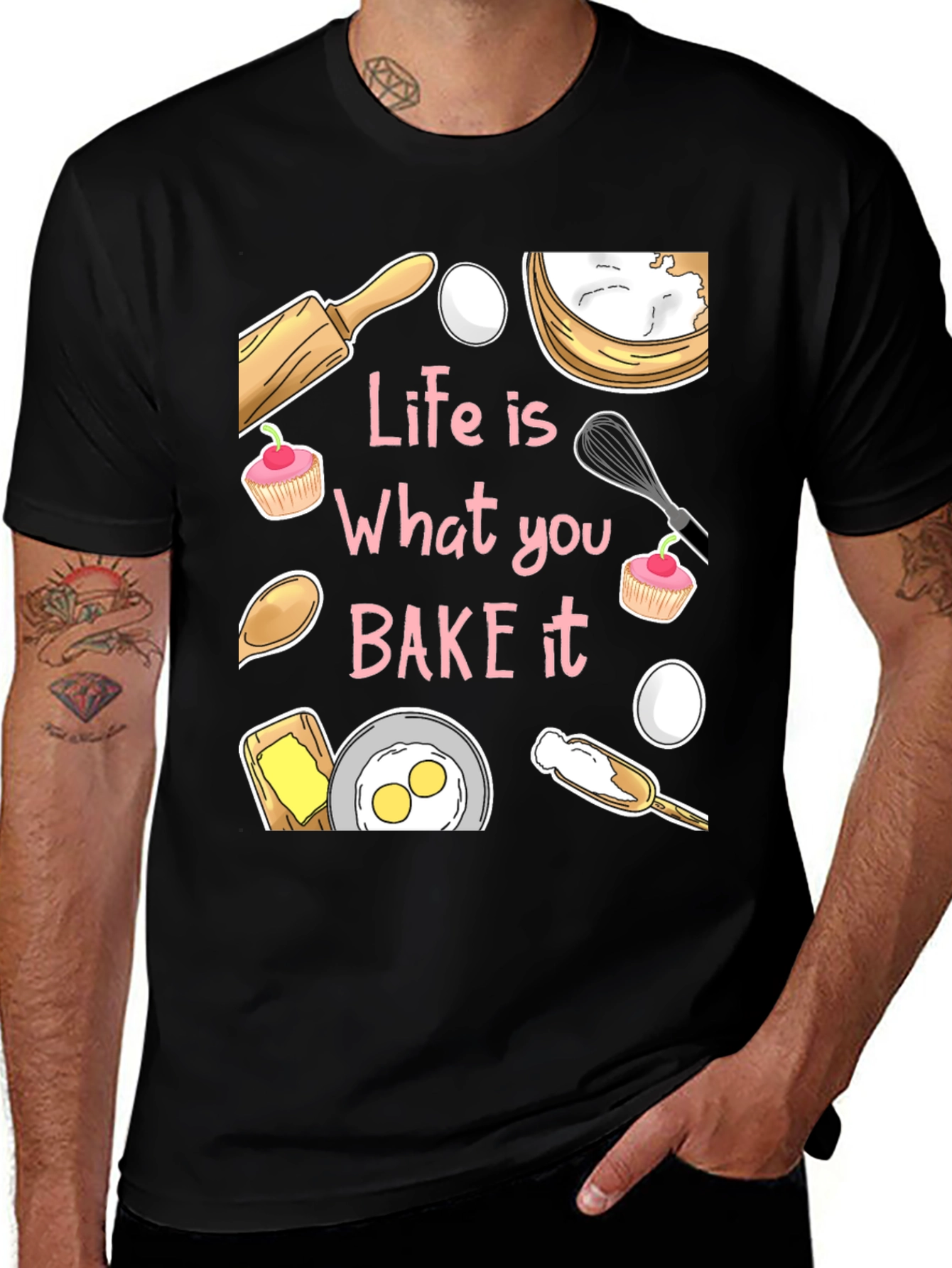 Variant 22 of Life is What You Bake It Funny Baking T-Shirt