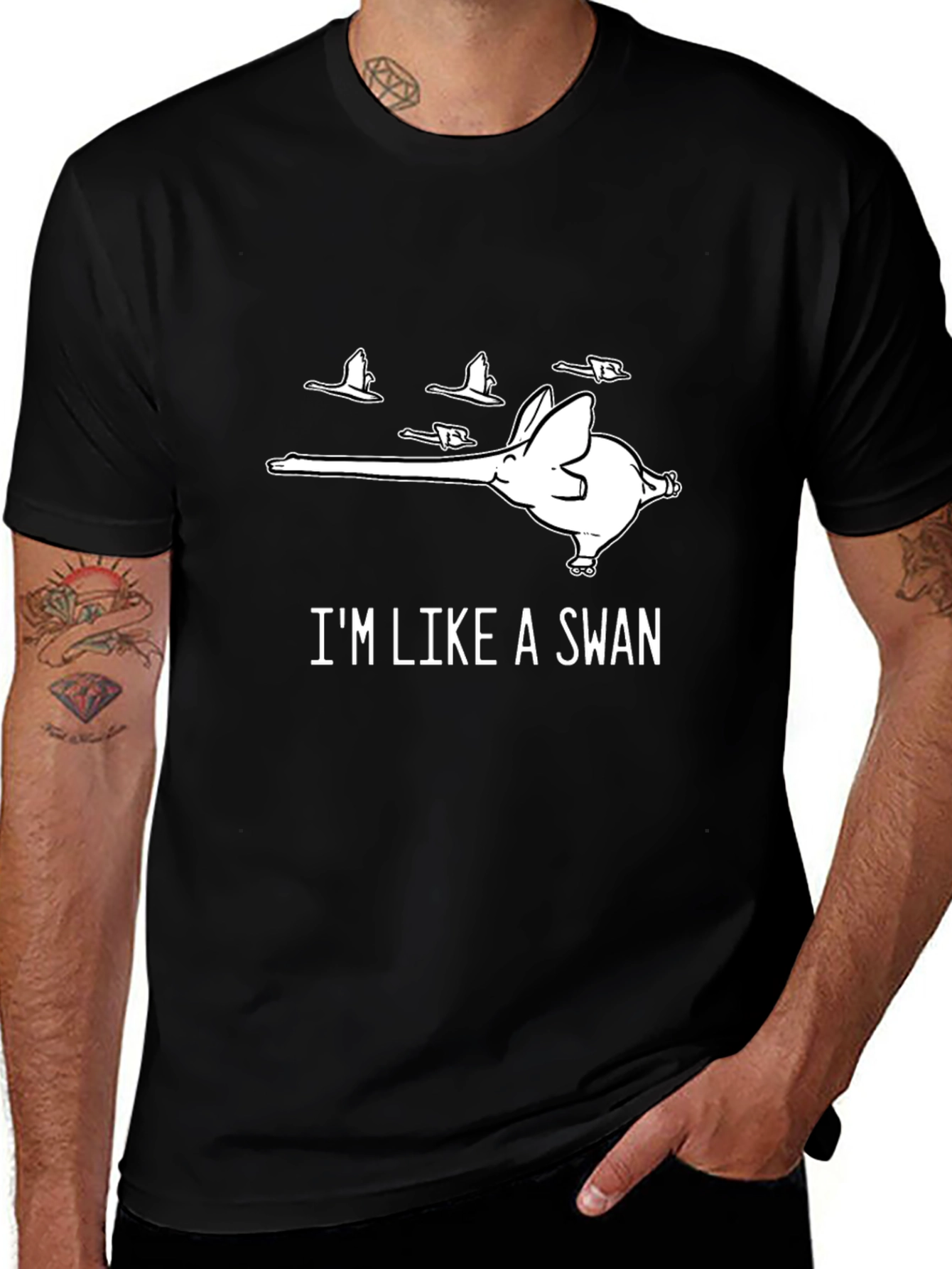 Variant 23 of I'm Like a Swan T-Shirt - Funny Graphic Tee