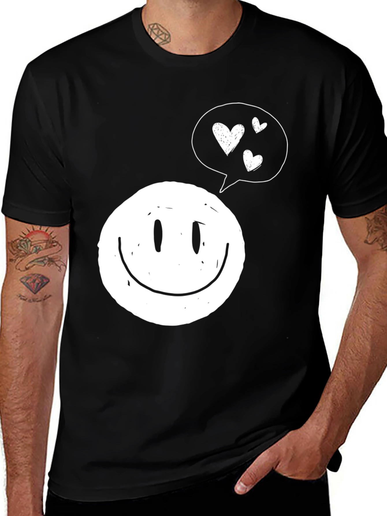 Variant 16 of Smiley Face with Heart Bubble T-Shirt