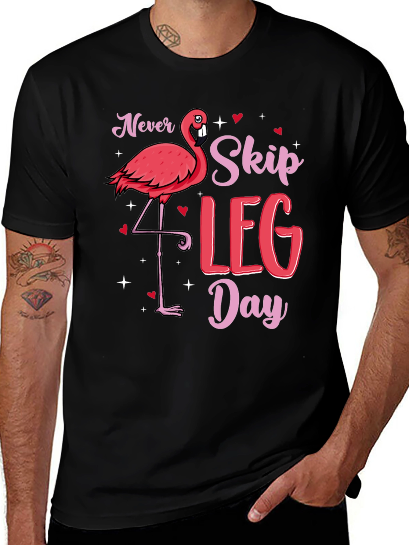 Variant 14 of Never Skip Leg Day Flamingo T-Shirt