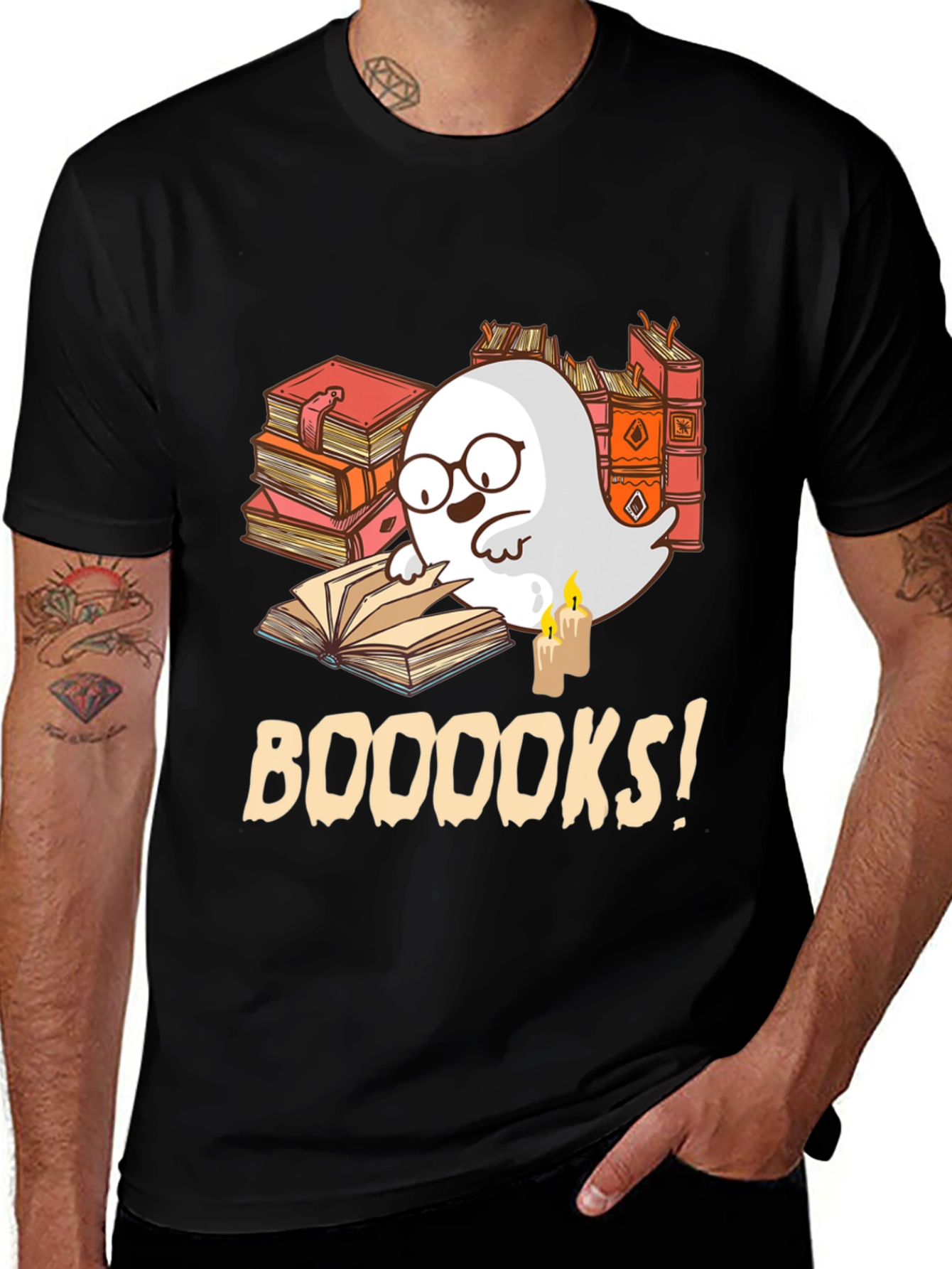 Variant 27 of Booooks Ghost Reader T-Shirt