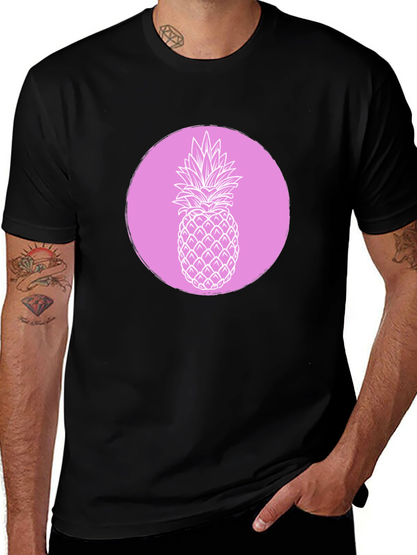 Variant 10 of Pineapple Graphic Tee - Trendy Summer Style