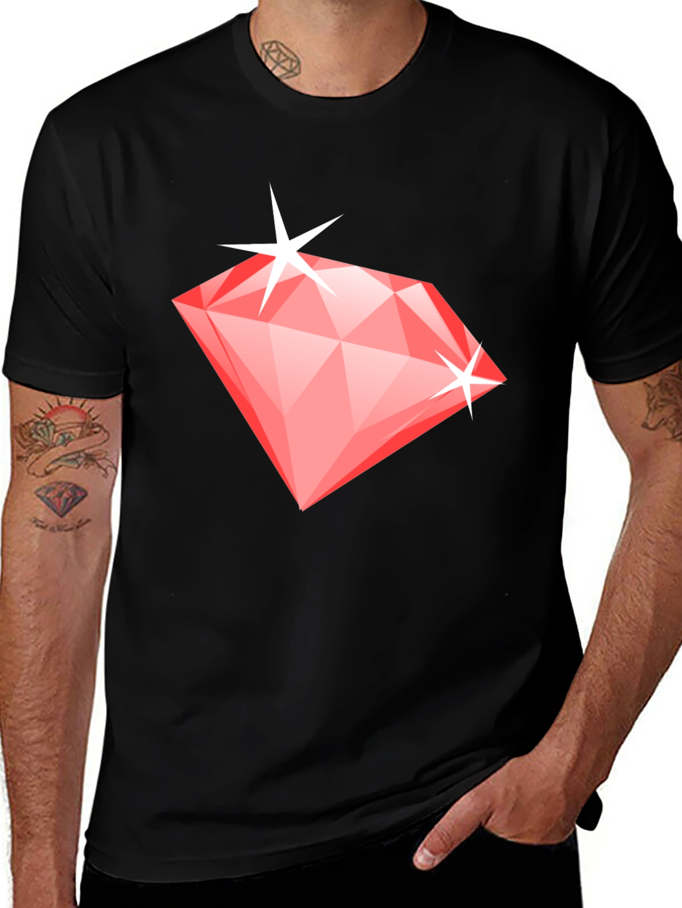 Variant 26 of Diamond Graphic Black T-Shirt