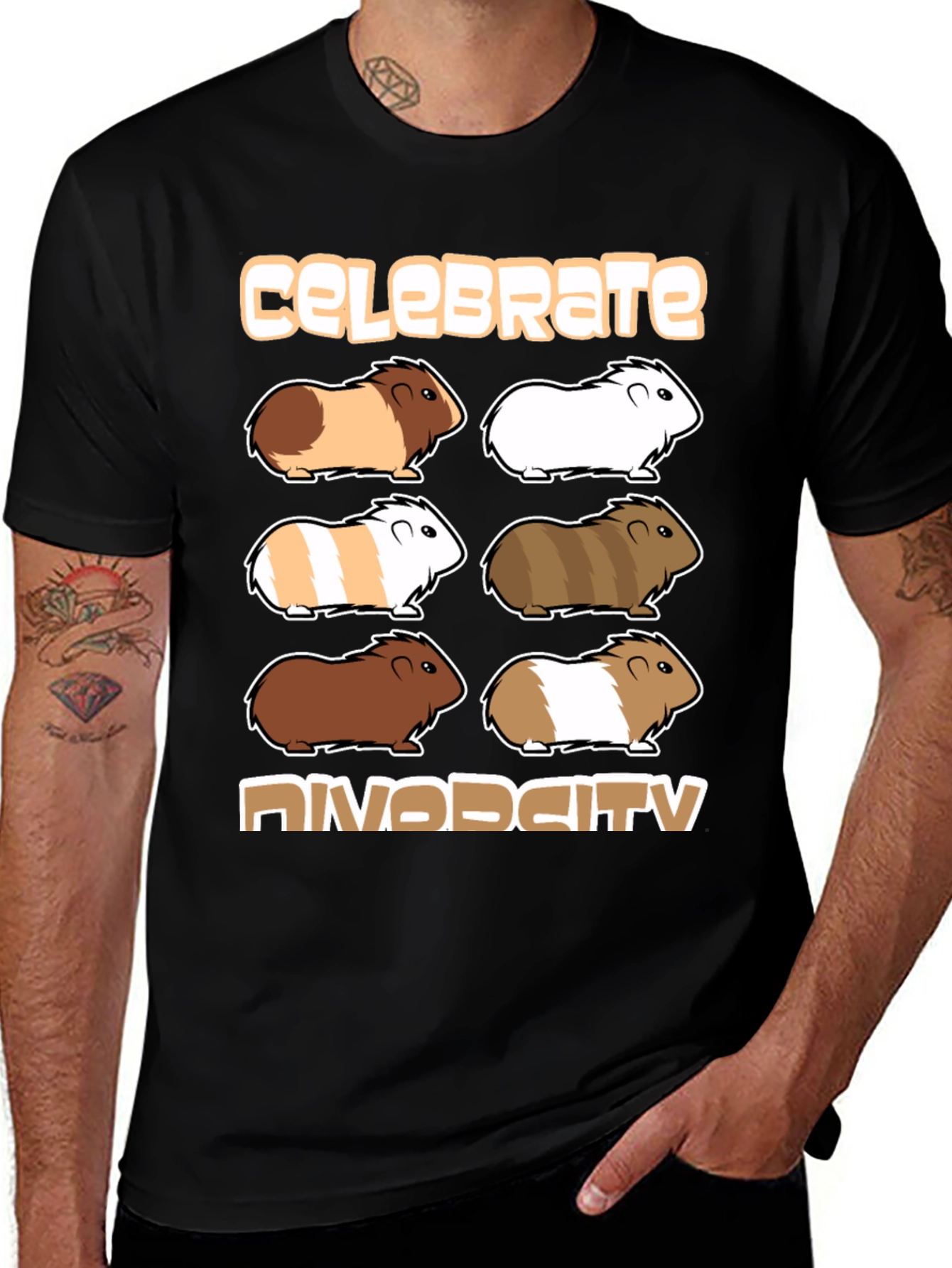 Variant 27 of Celebrate Diversity Guinea Pig T-Shirt