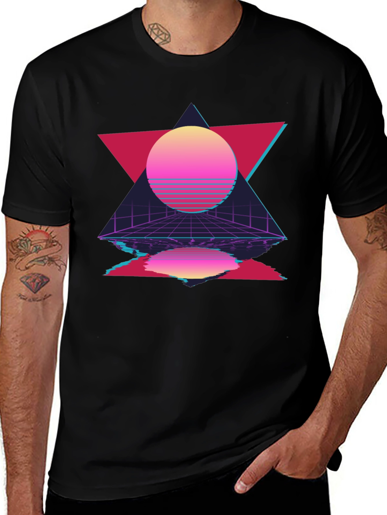 Retro Wave Black T-Shirt