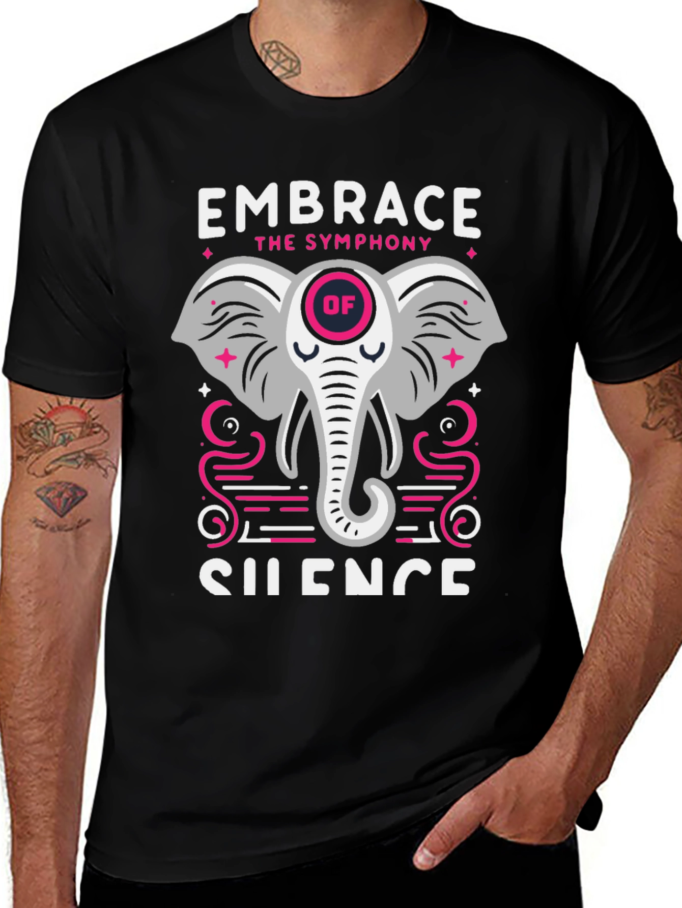 Variant 14 of Embrace Silence Elephant Graphic Tee