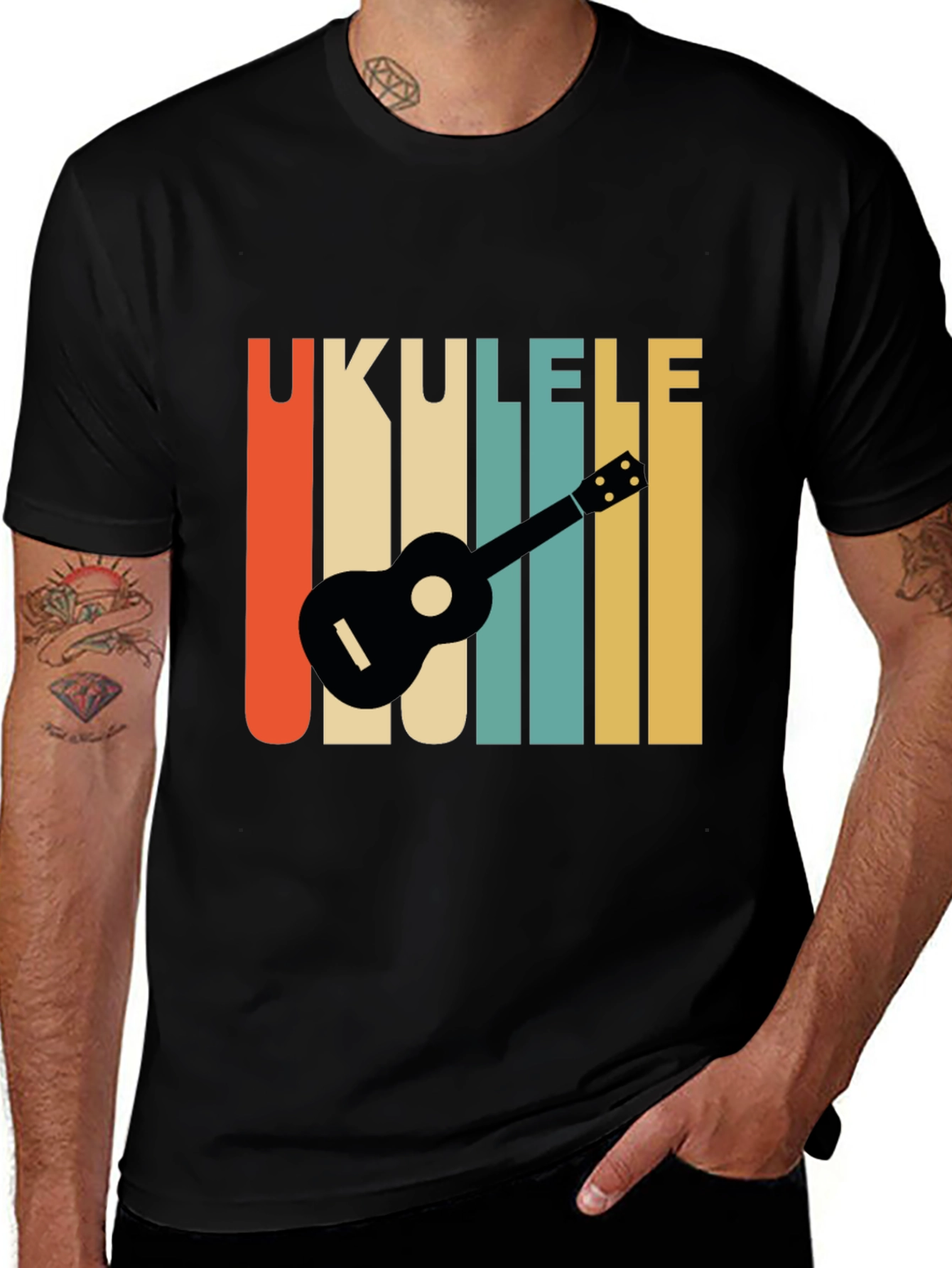 Variant 23 of Retro Ukulele T-Shirt - Vintage Style Music Tee