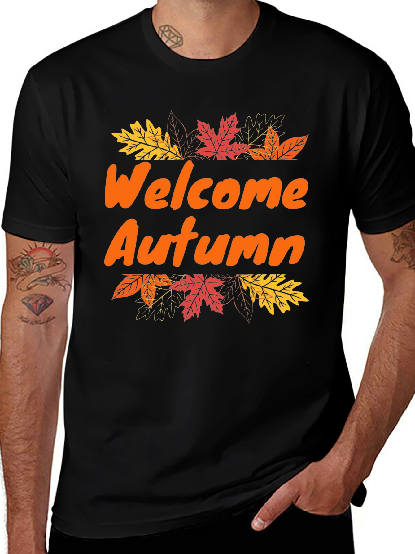 Variant 12 of Welcome Autumn T-Shirt - Fall Season Apparel
