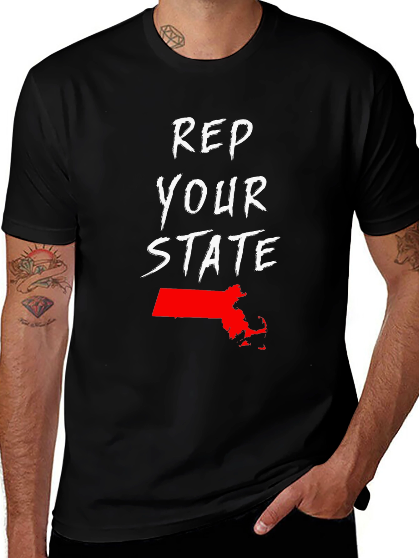 Rep Your State T-Shirt - Massachusetts Pride