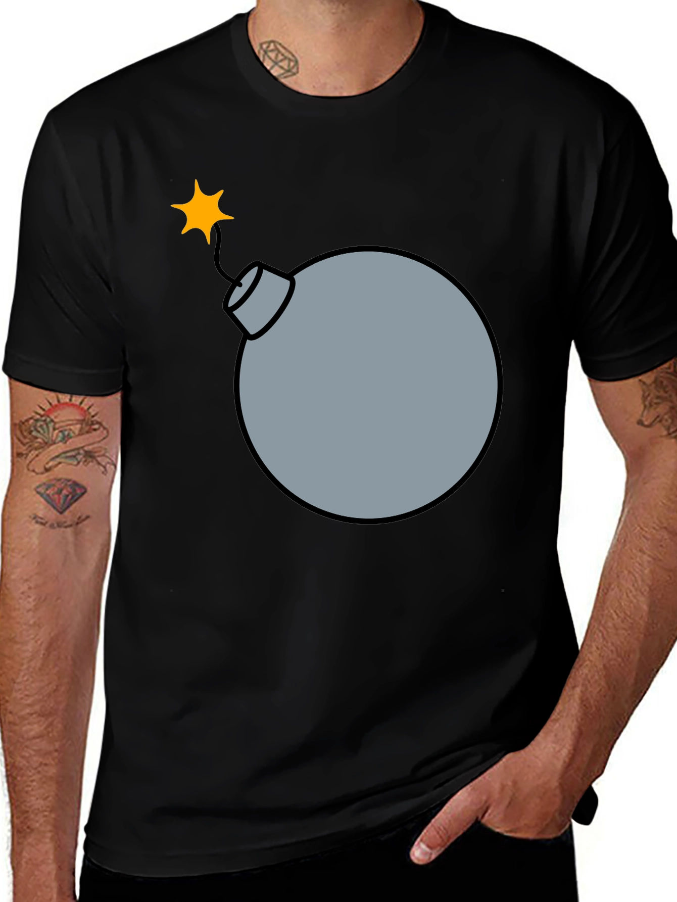 Black Bomb Graphic Tee - Explosive Style main image