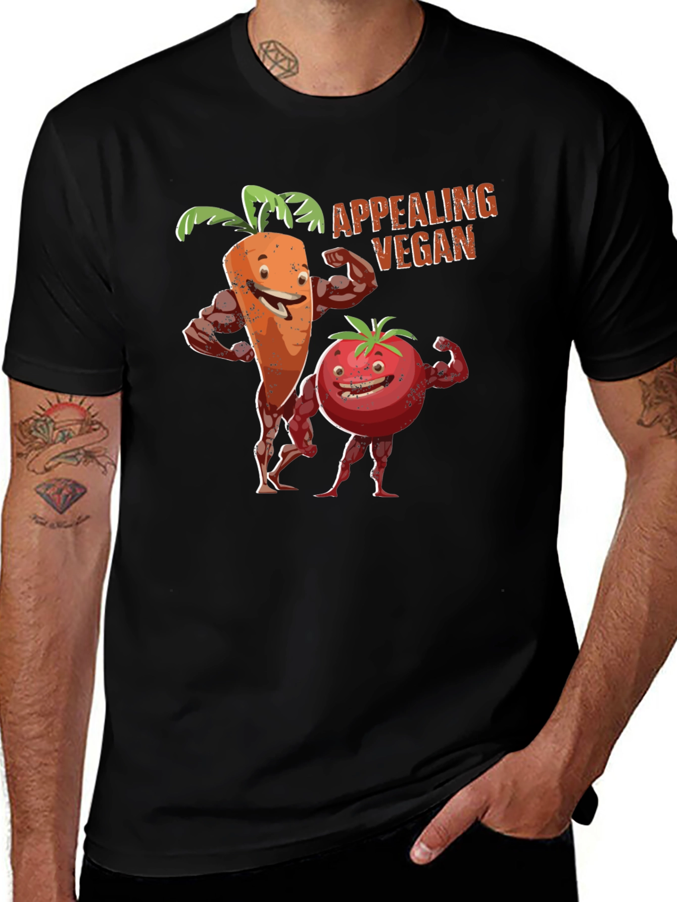 Variant 6 of Appealing Vegan Graphic T-Shirt