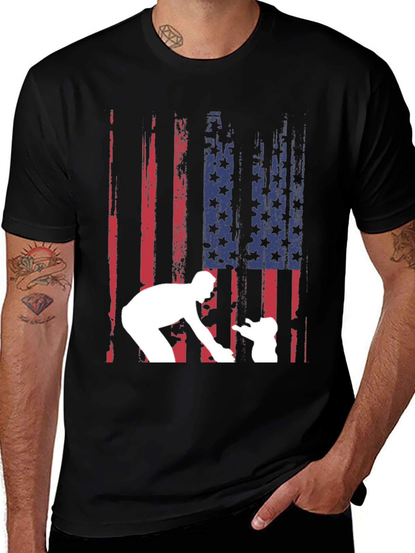 Variant 18 of Patriotic Dad & Baby Graphic Tee