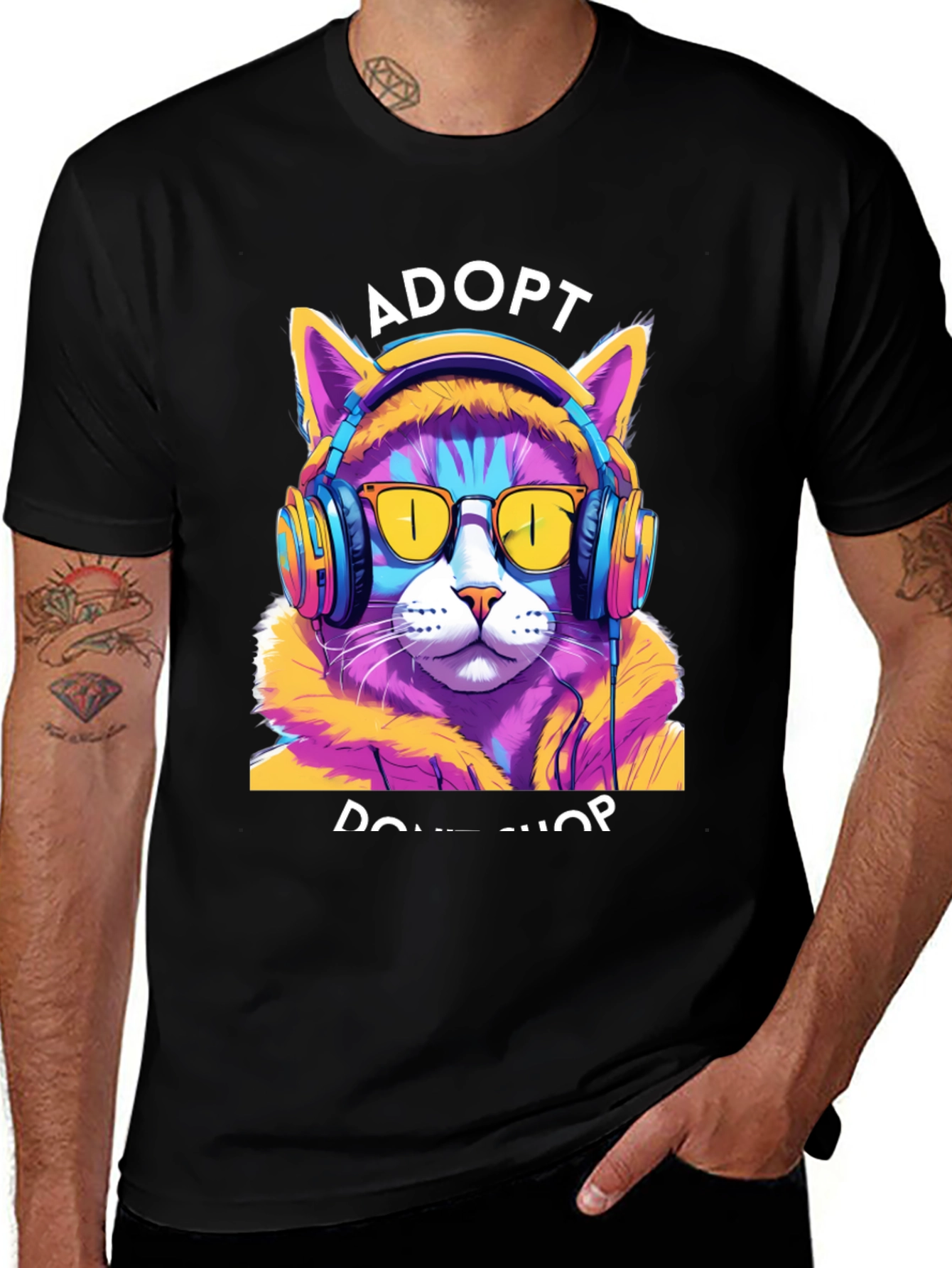 Variant 10 of Adopt Don't Shop Cat Graphic T-Shirt