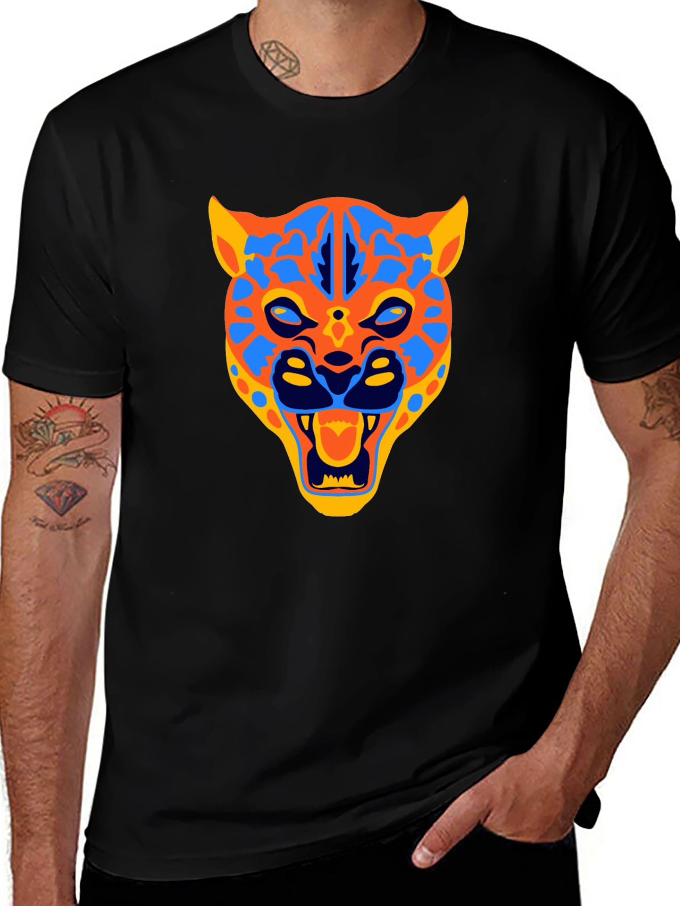 Variant 8 of Jaguar Graphic Print Black T-Shirt