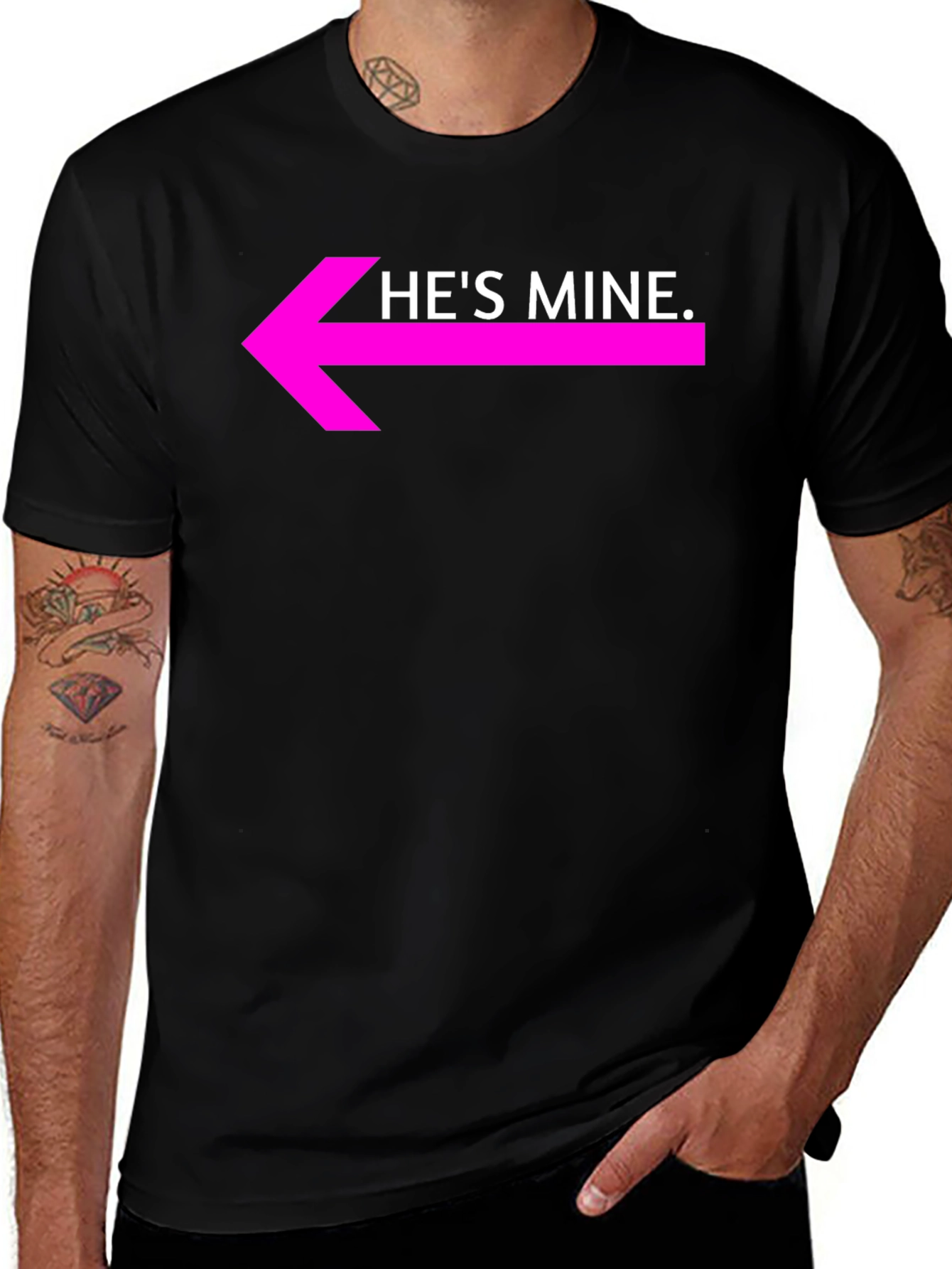 Variant 12 of He's Mine Graphic Tee - Couples Matching Shirt
