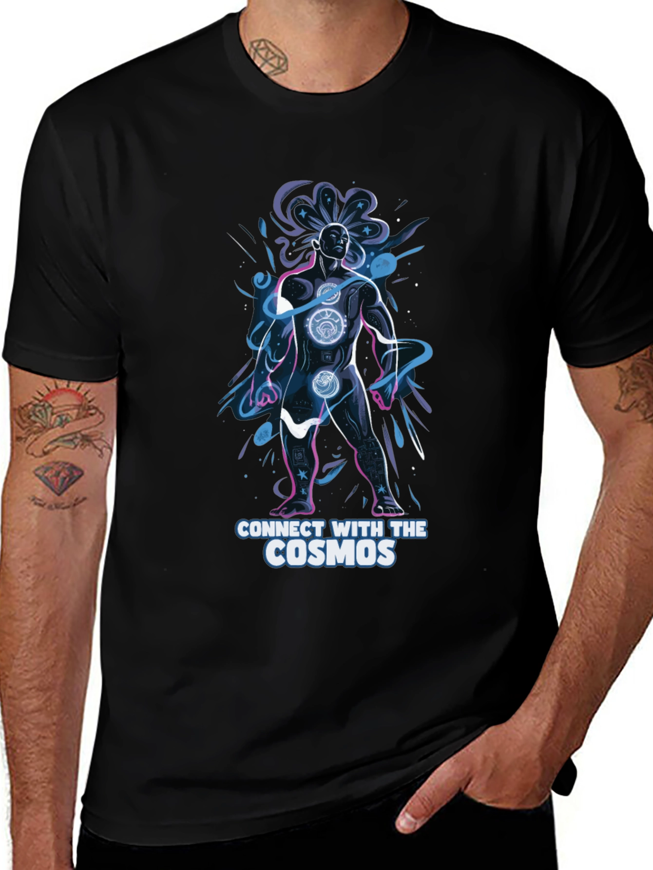 Variant 15 of Cosmos Connection Graphic Tee - Spiritual Energy Shirt