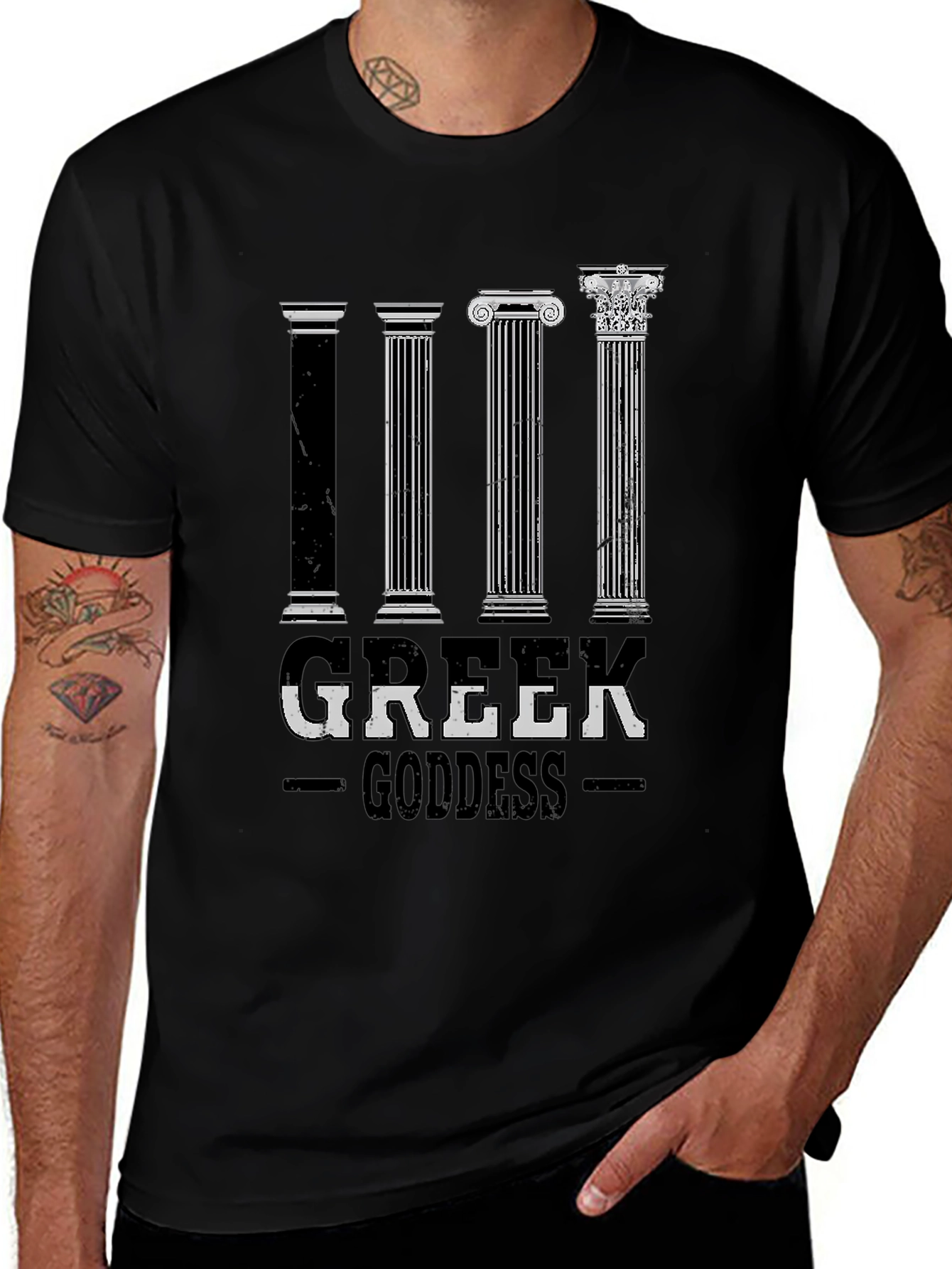 Variant 13 of Greek Goddess Columns Graphic T-Shirt