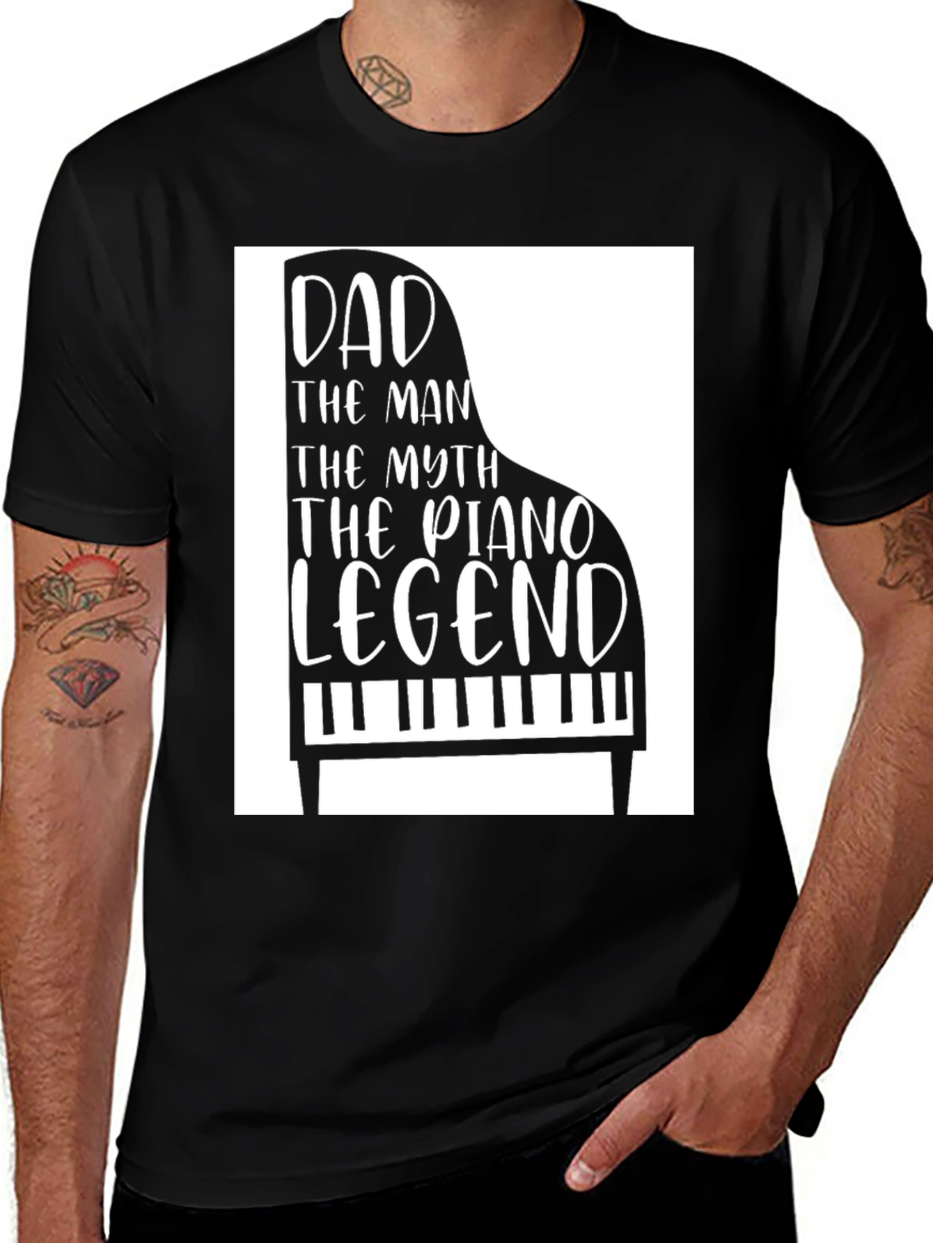 Variant 25 of Dad Piano Legend Graphic Tee
