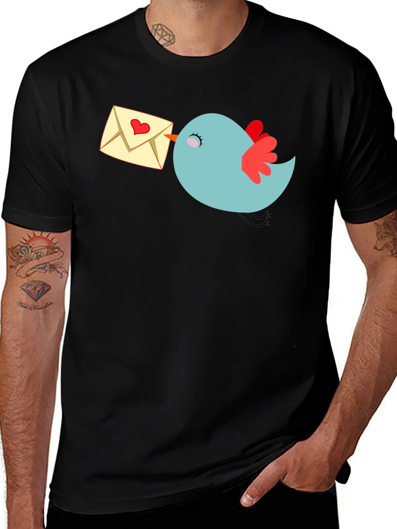 Variant 22 of Bird Love Letter Graphic T-Shirt