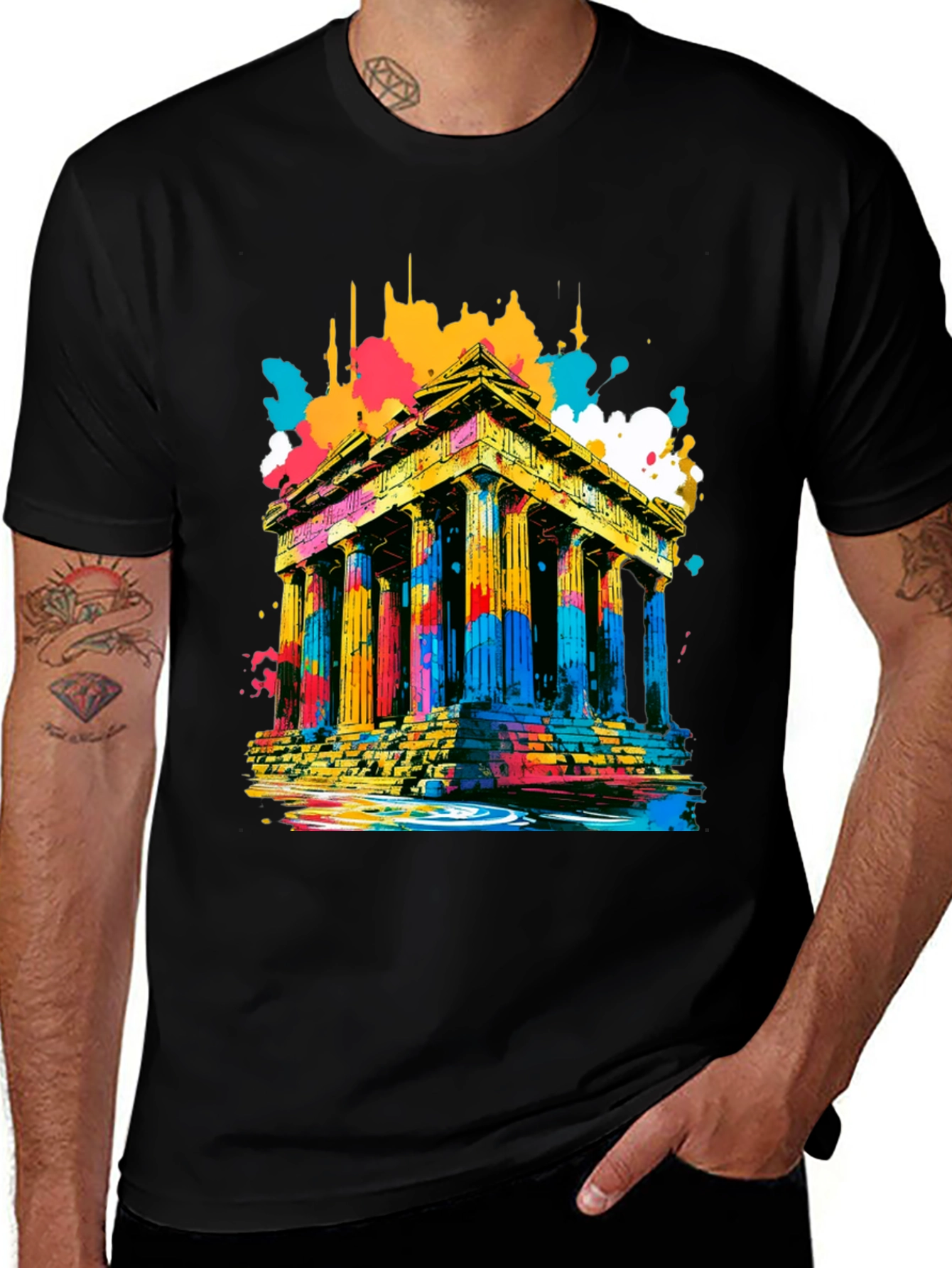 Variant 27 of Abstract Parthenon Graphic T-Shirt