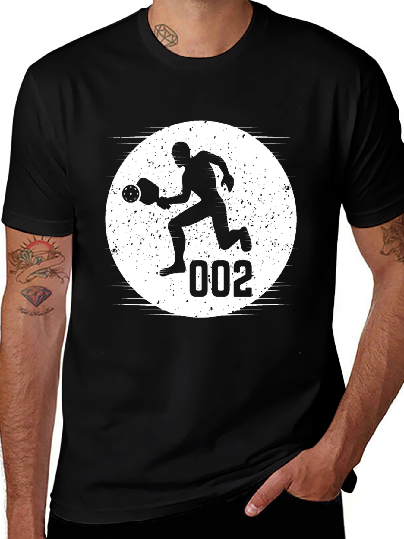 Variant 18 of Pickleball Player Silhouette T-Shirt