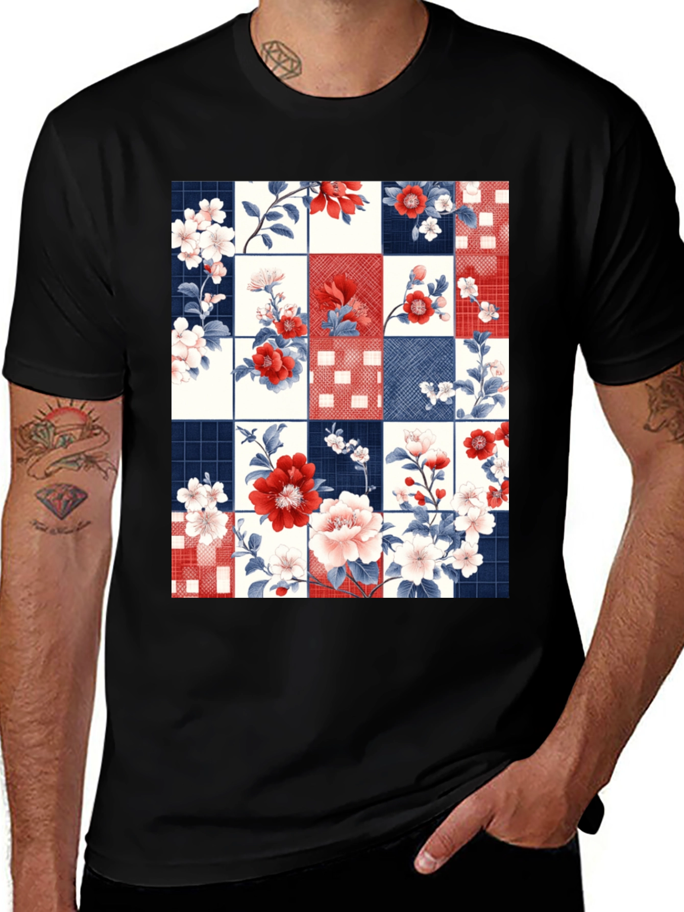 Variant 29 of Floral Patchwork Graphic Tee