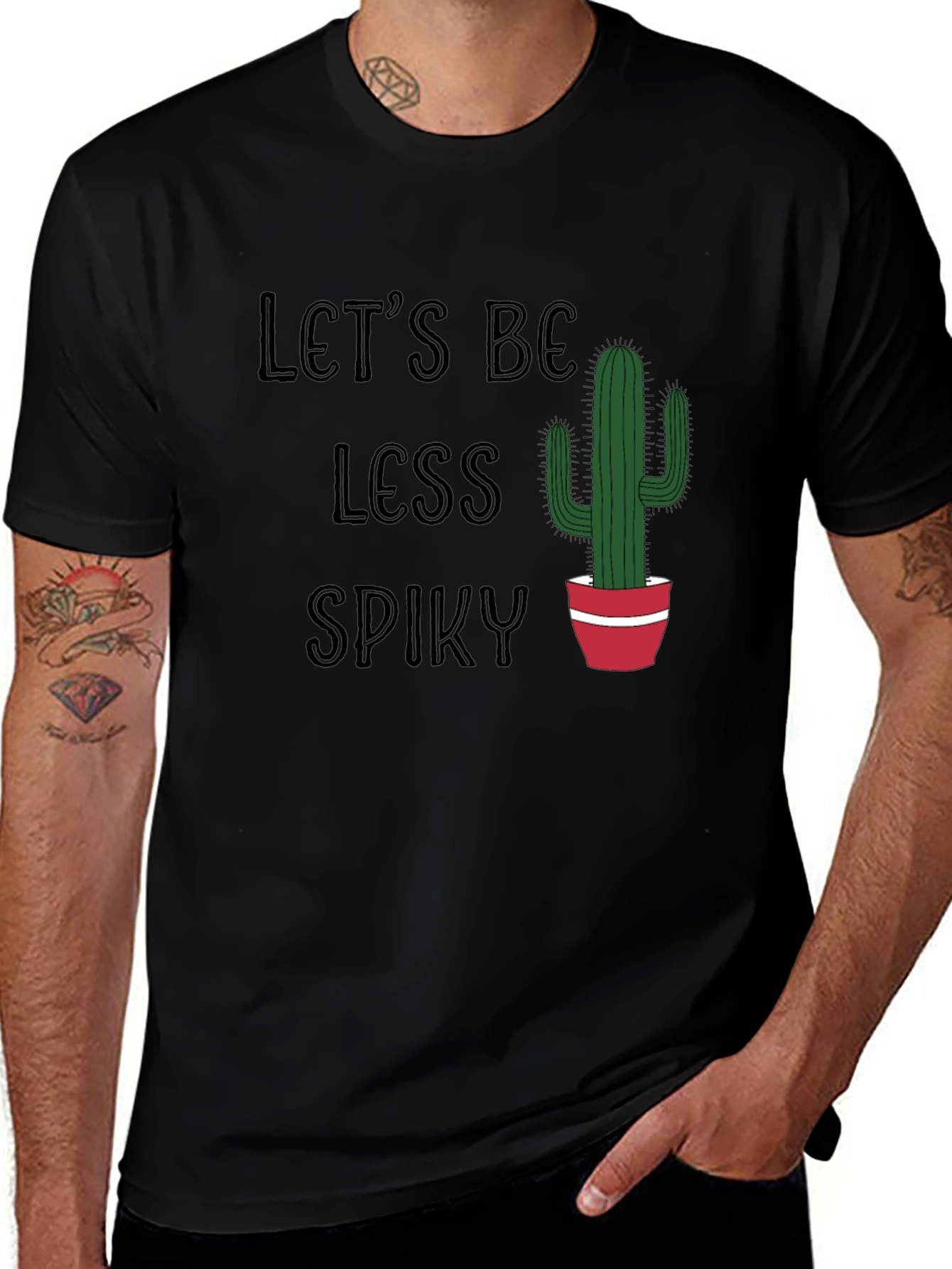 Variant 27 of Let's Be Less Spiky Cactus Graphic T-Shirt