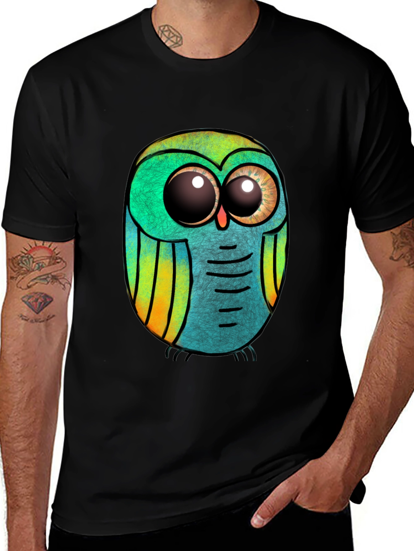 Variant 23 of Owl Graphic Tee - Unique Cartoon Animal Design