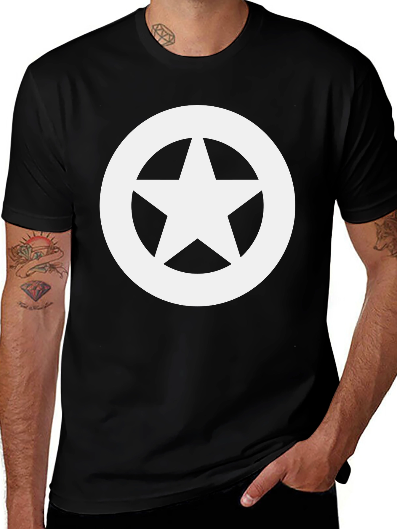 Variant 16 of Star Emblem Black T-Shirt