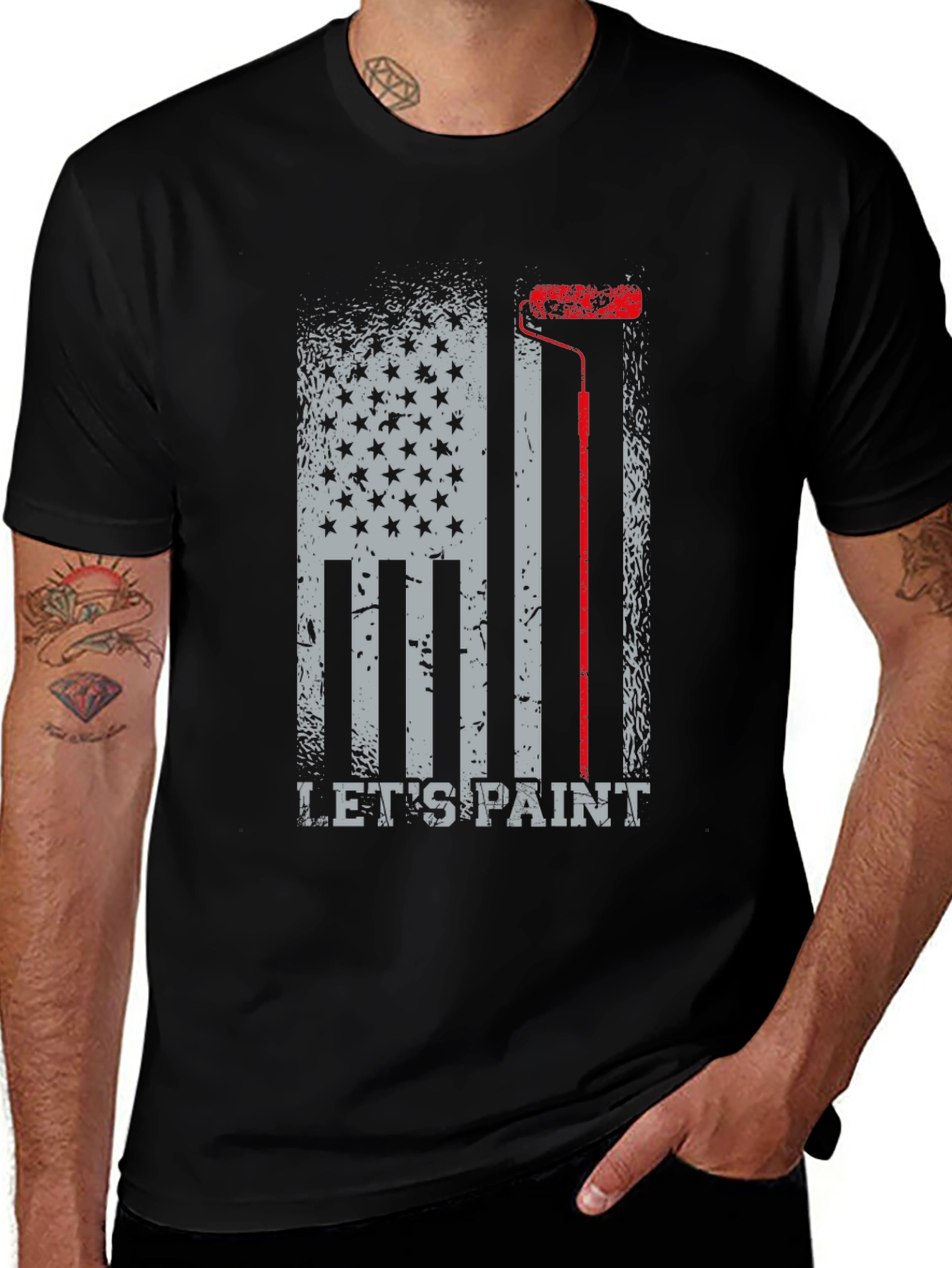 Variant 14 of Let's Paint American Flag Graphic T-Shirt