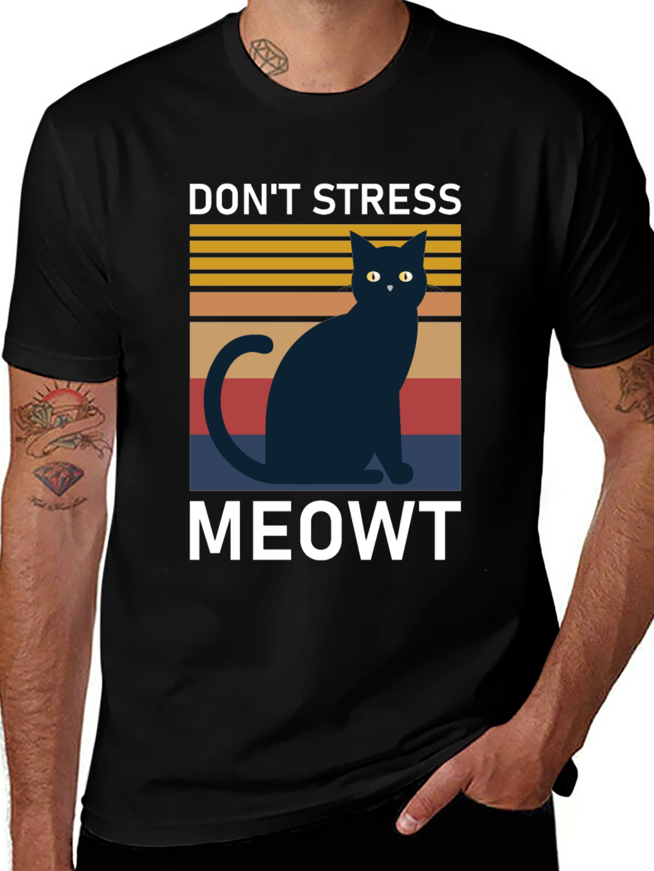 Variant 14 of Don't Stress Meowt T-Shirt, Cat Lover Tee