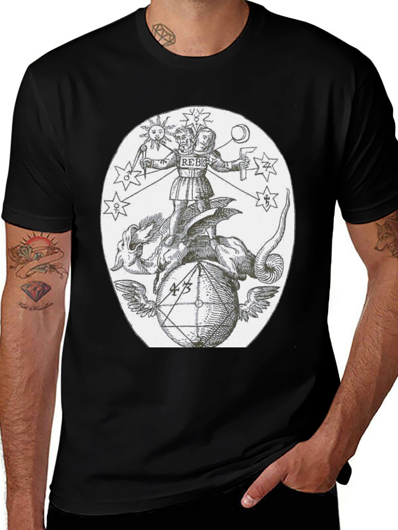 Variant 30 of Rebis Occult Alchemical T-Shirt