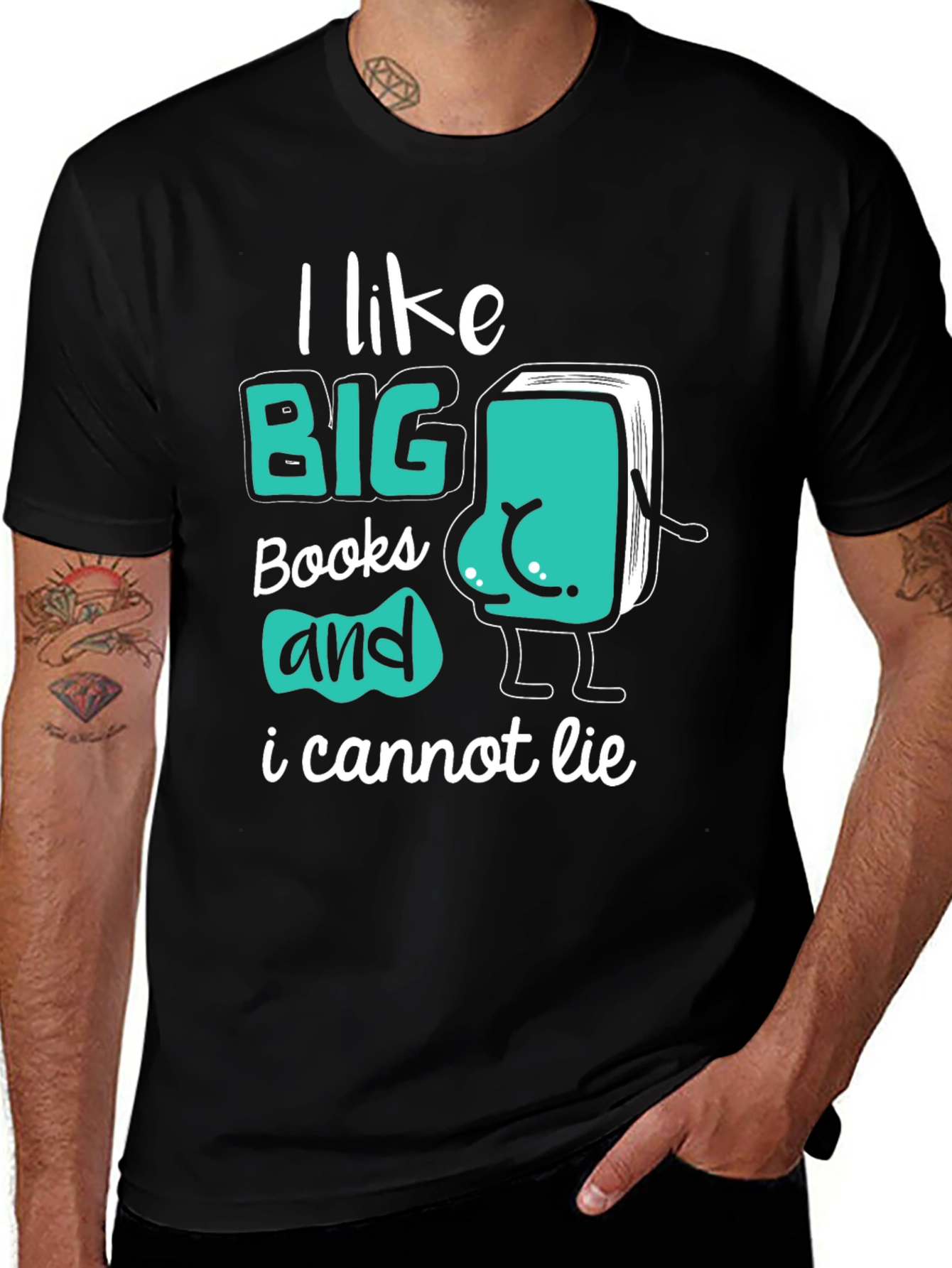 Variant 17 of I Like Big Books Funny Graphic Tee