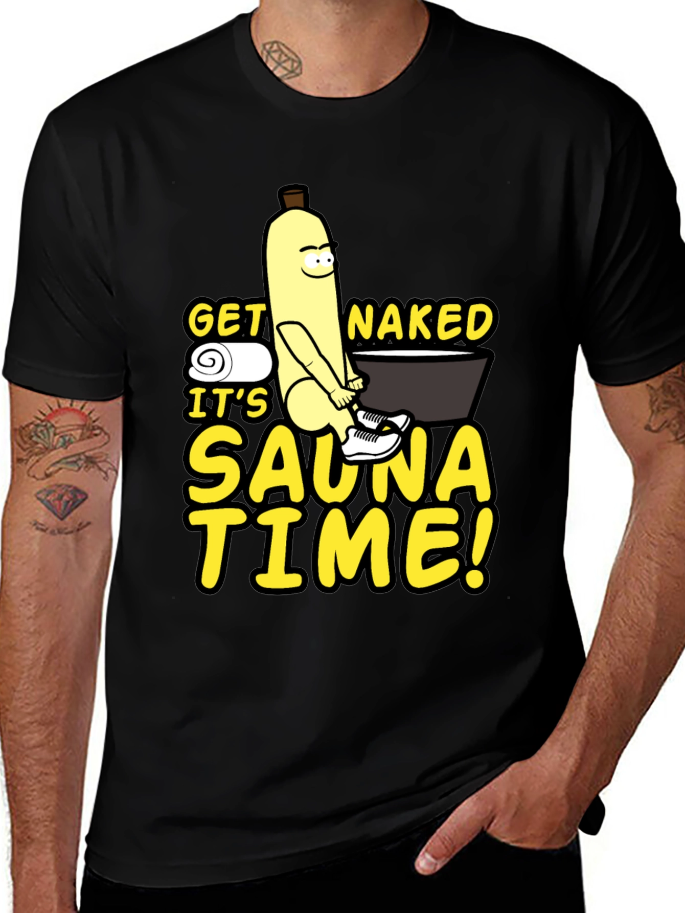 Variant 13 of Get Naked, It's Sauna Time! T-Shirt