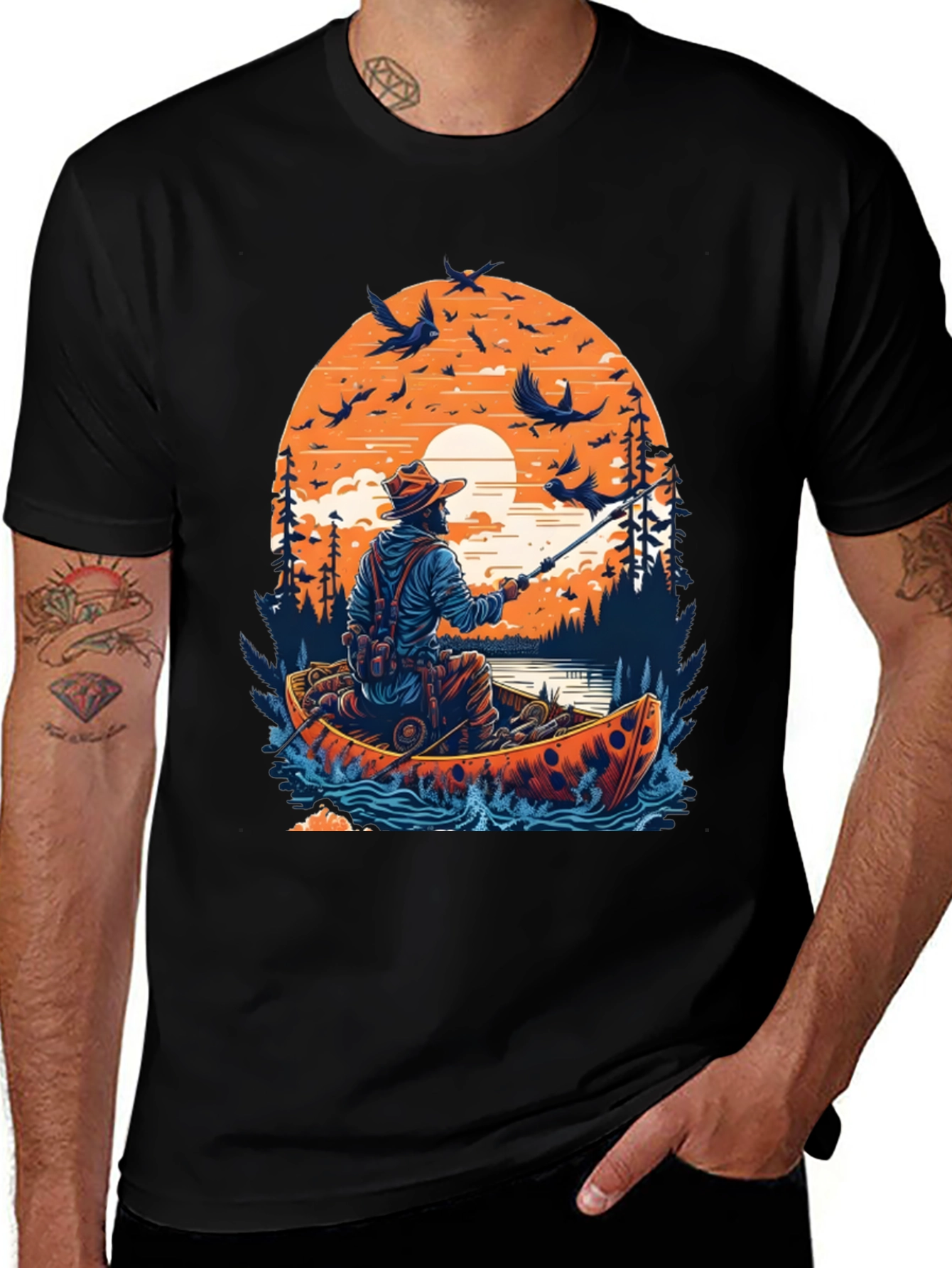 Variant 8 of Fisherman Canoe T-Shirt