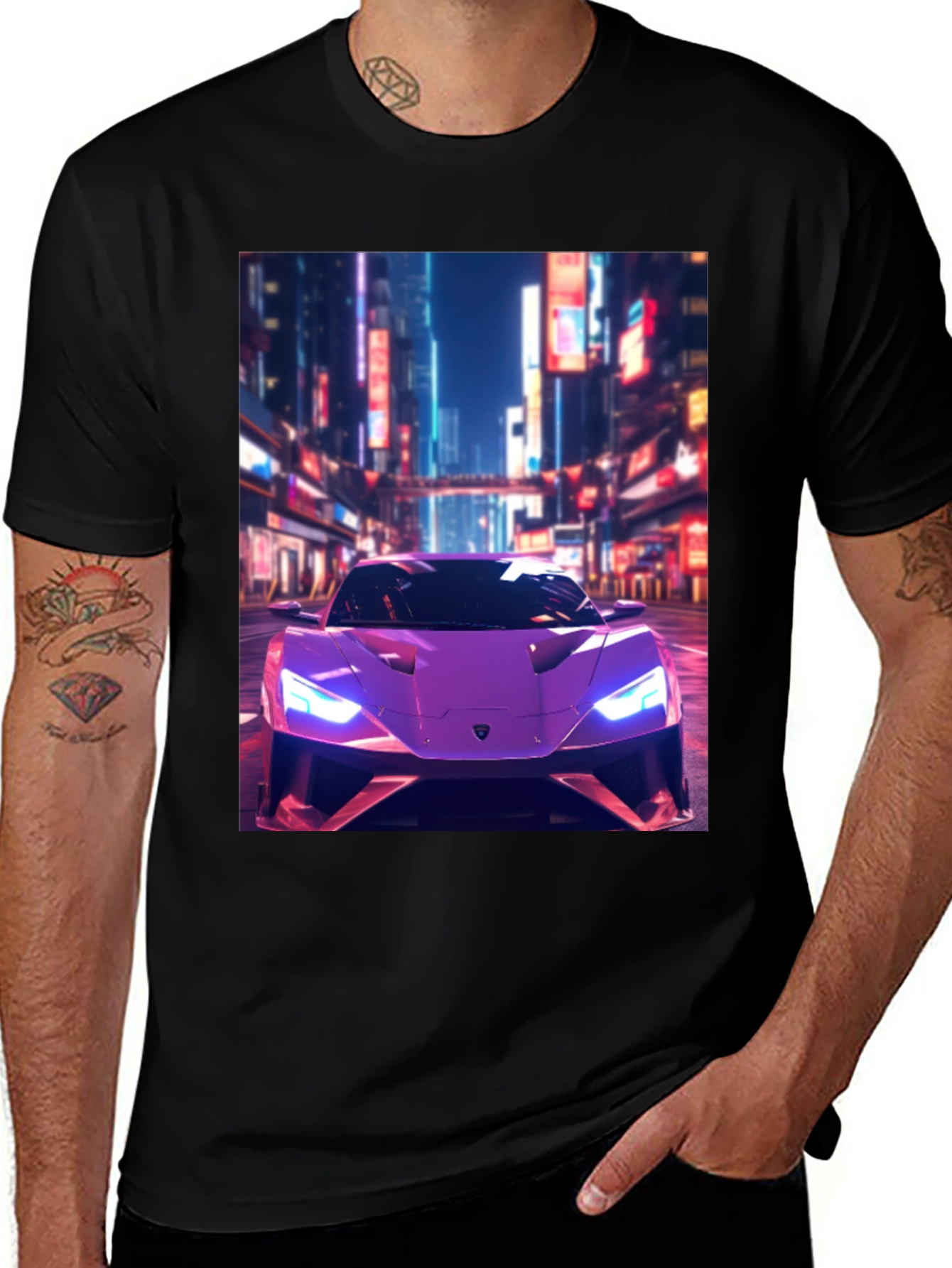 Variant 26 of Cyberpunk Car Graphic Tee