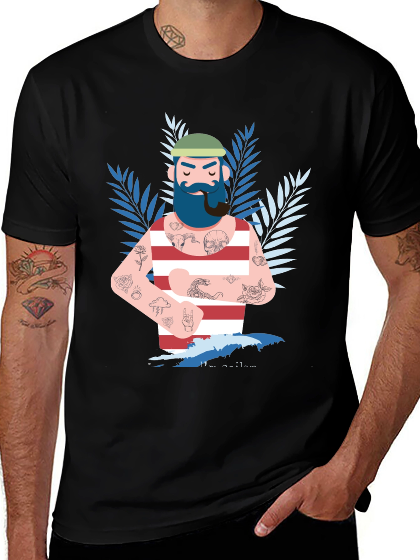 Variant 6 of Nautical Sailor Tattoo T-Shirt - Bold Graphic Tee