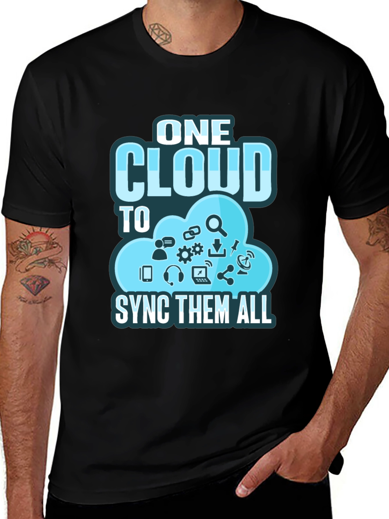 Variant 8 of One Cloud to Sync Them All Graphic Tee