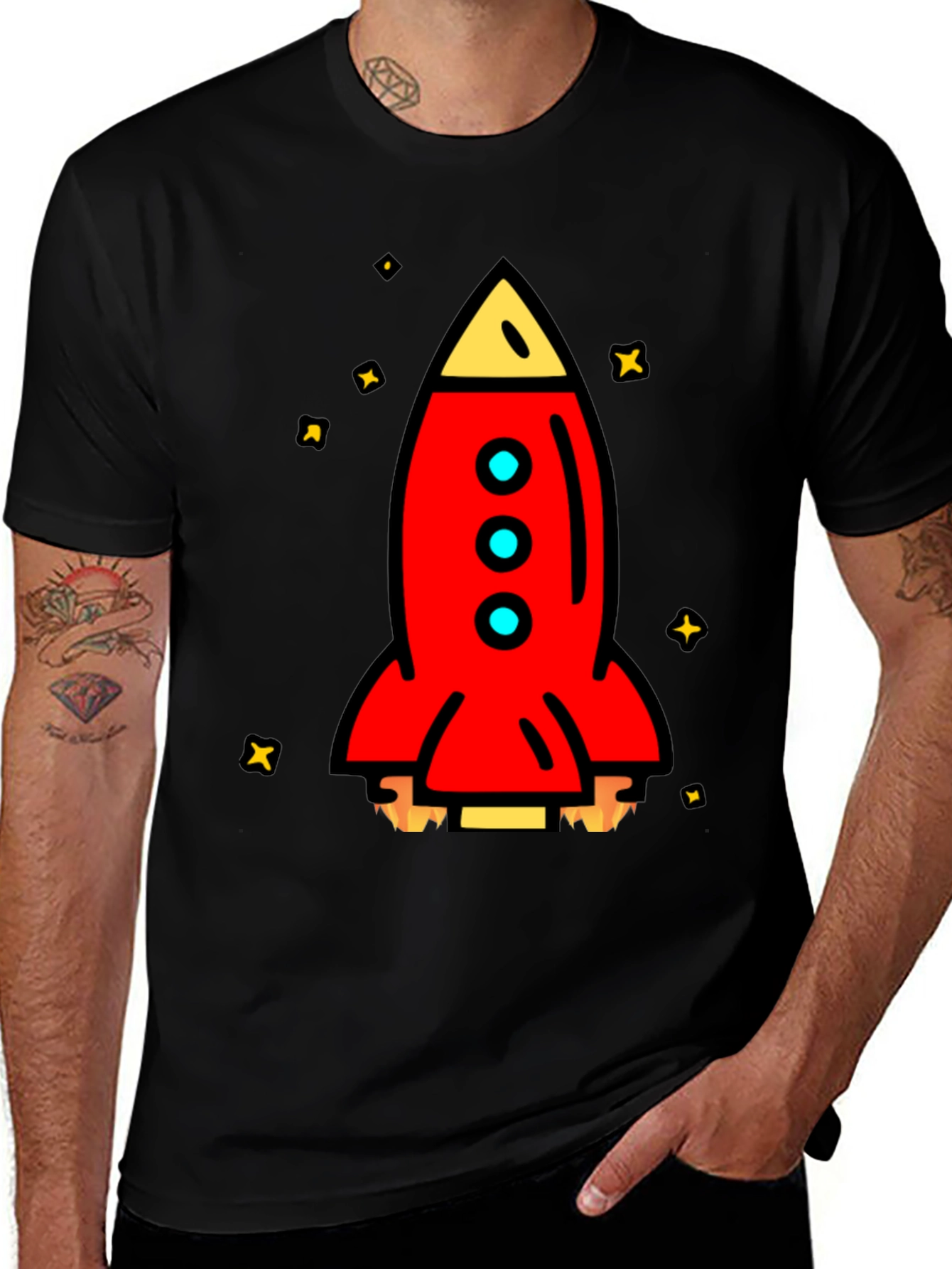 Variant 24 of Rocket Ship Graphic Tee - Blast Off in Style!